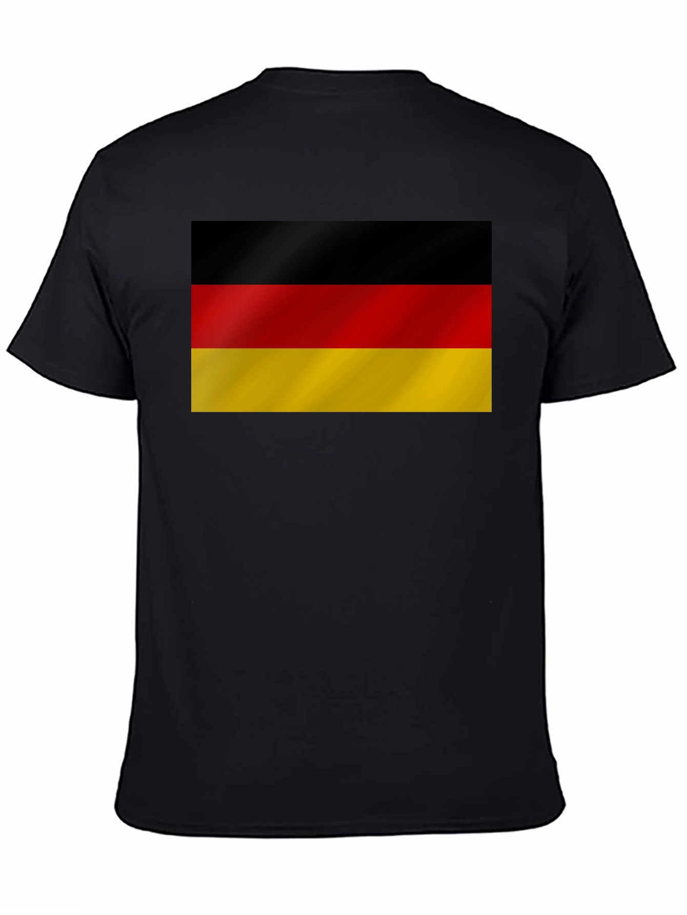Black Germany Flag T-Shirt - Black Cotton Tee view 4