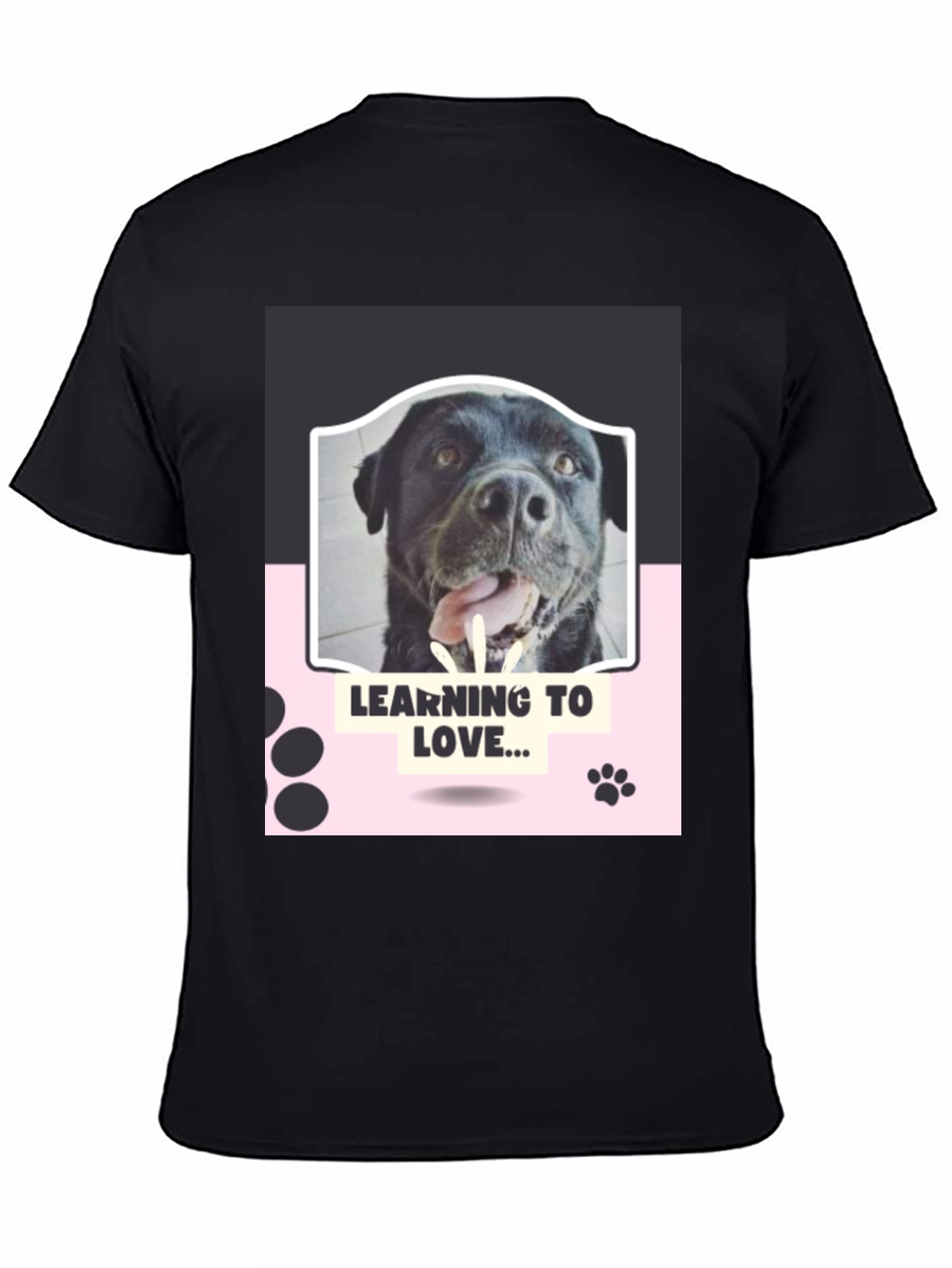 Black Learning to Love Dog Graphic Tee view 4