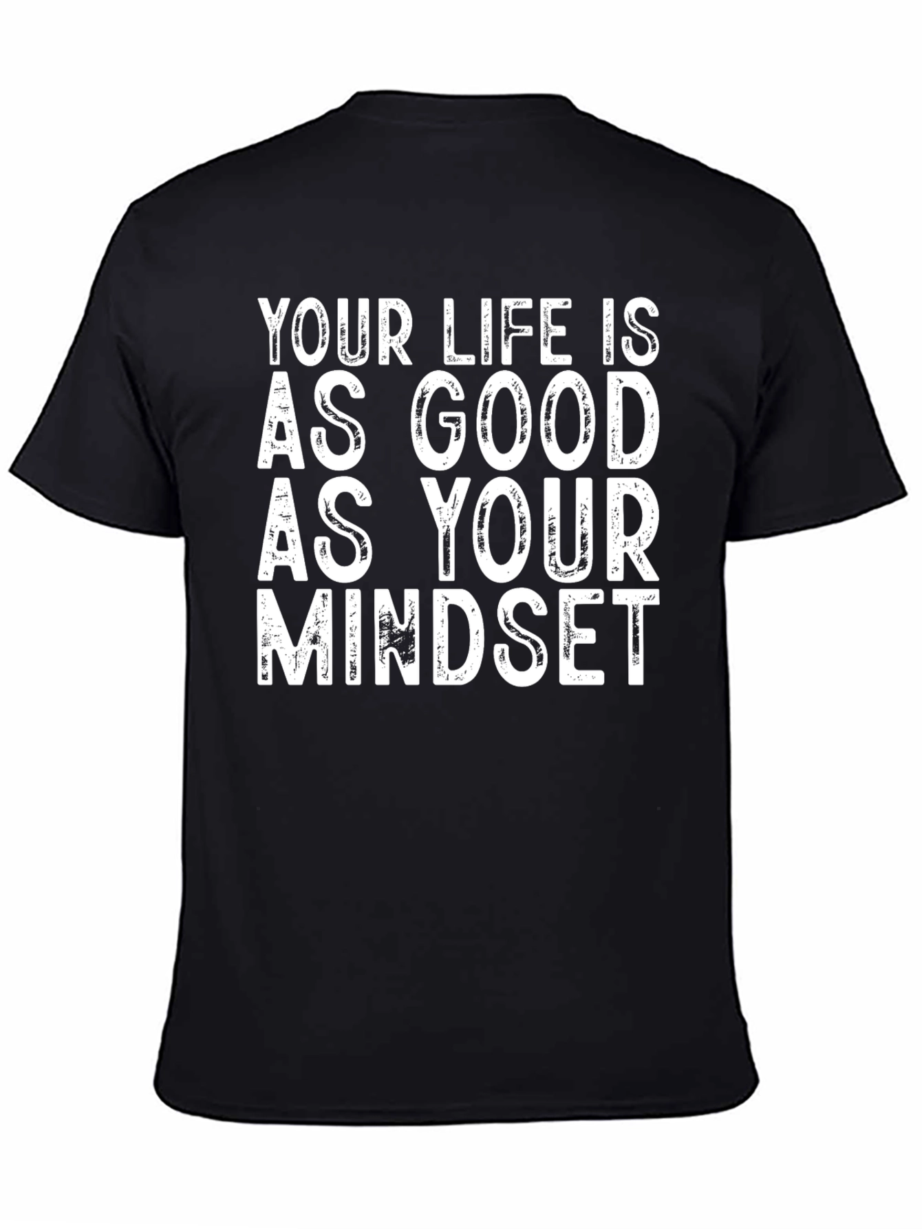 Black Inspirational Mindset Graphic Tee - Black view 4