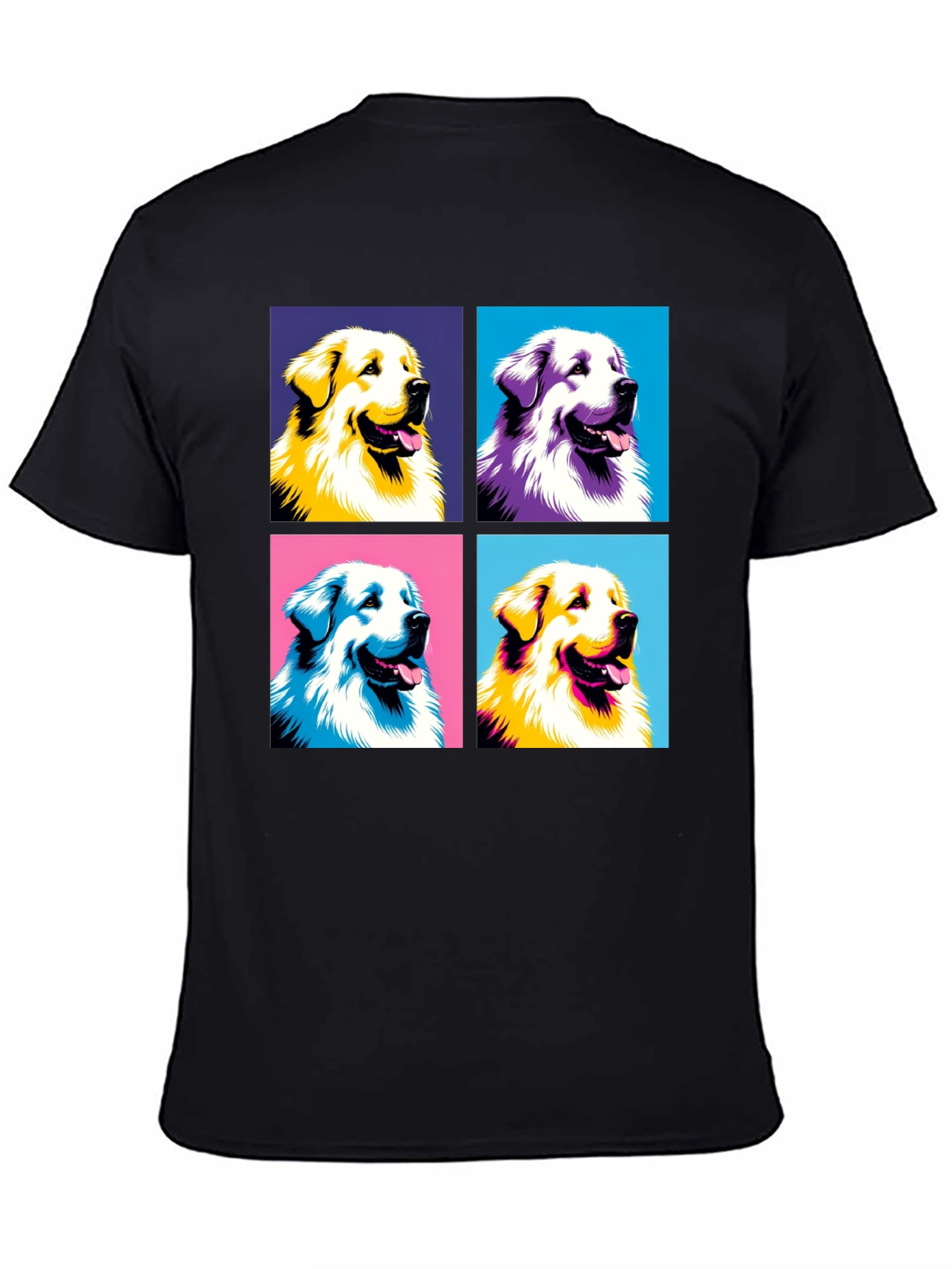 Black Dog Pop Art T-Shirt - Unique Graphic Tee view 4