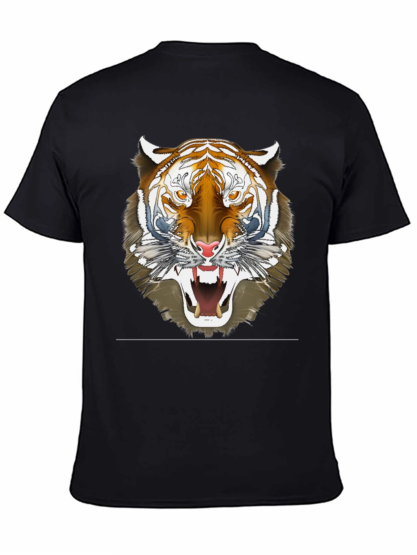 Black Black Tiger Graphic T-Shirt - Men's Fashion Tee view 4