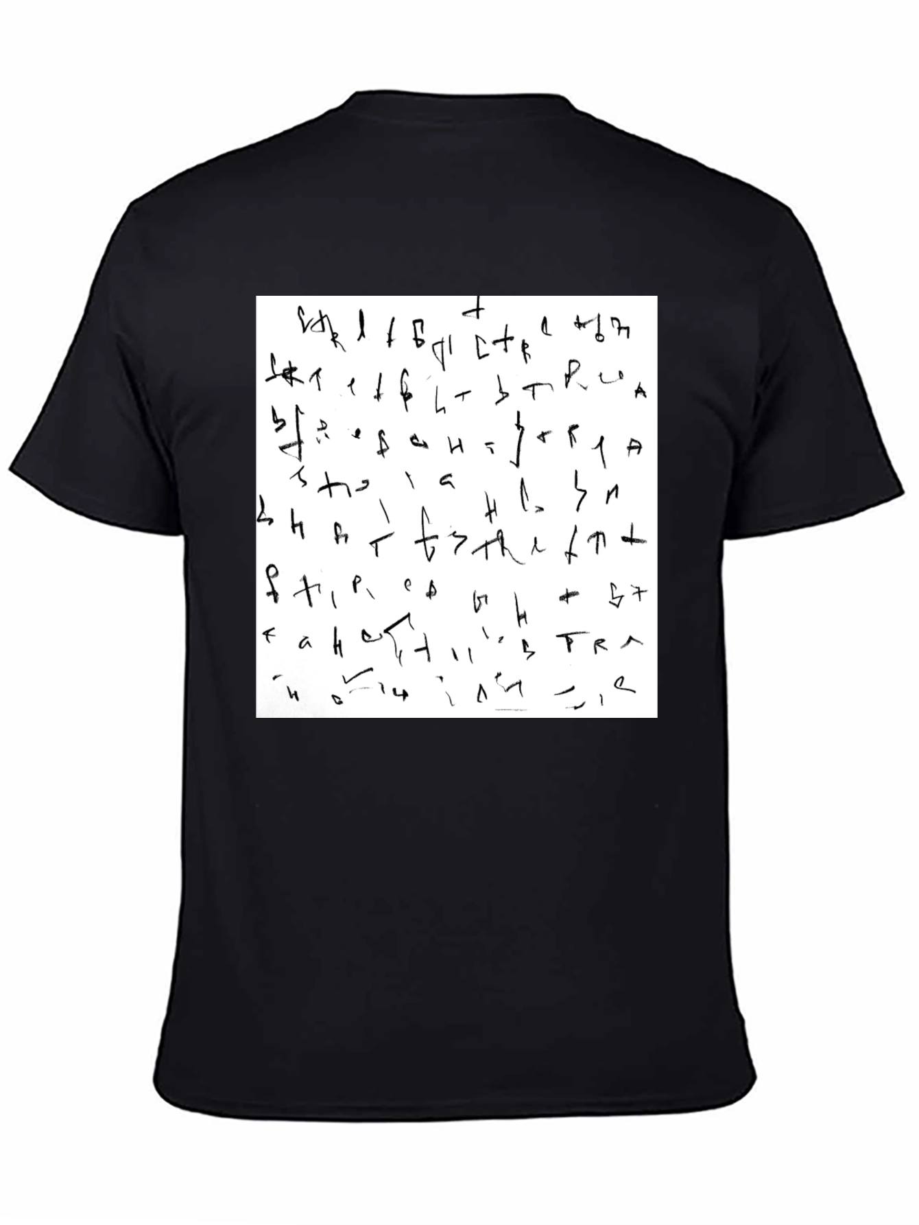 Black Abstract Graphic Print Black T-Shirt view 4
