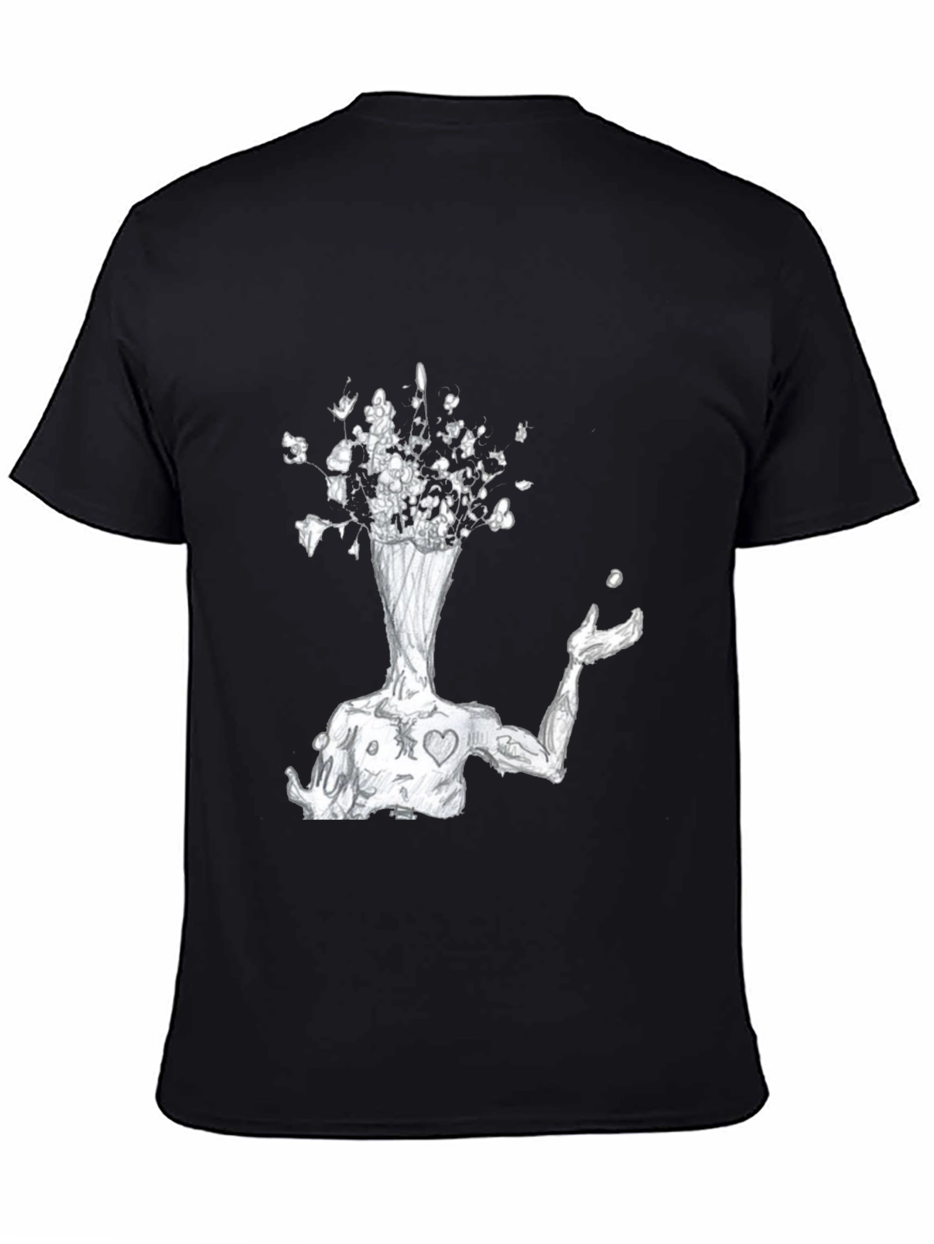 Black Abstract Mind T-Shirt view 4