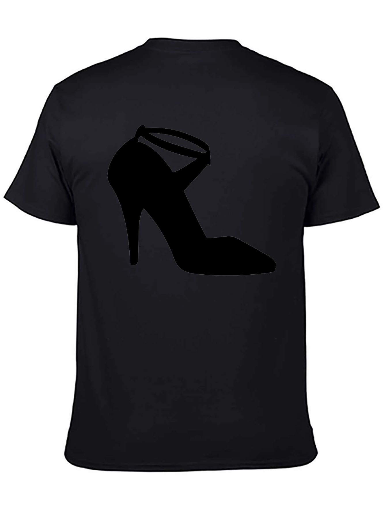Black Black High Heel Shoe Graphic T-Shirt view 4