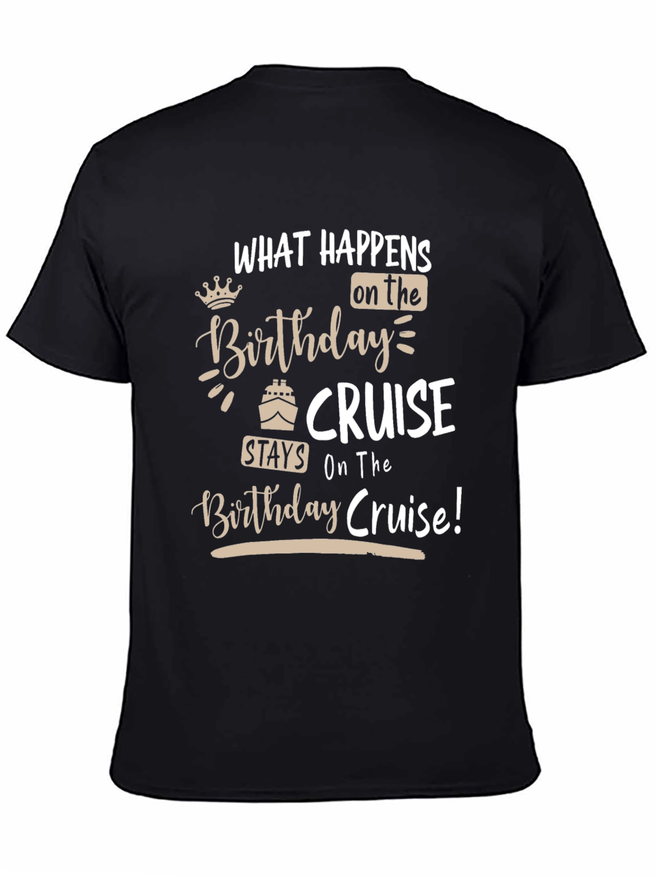 Black Birthday Cruise T-Shirt view 4