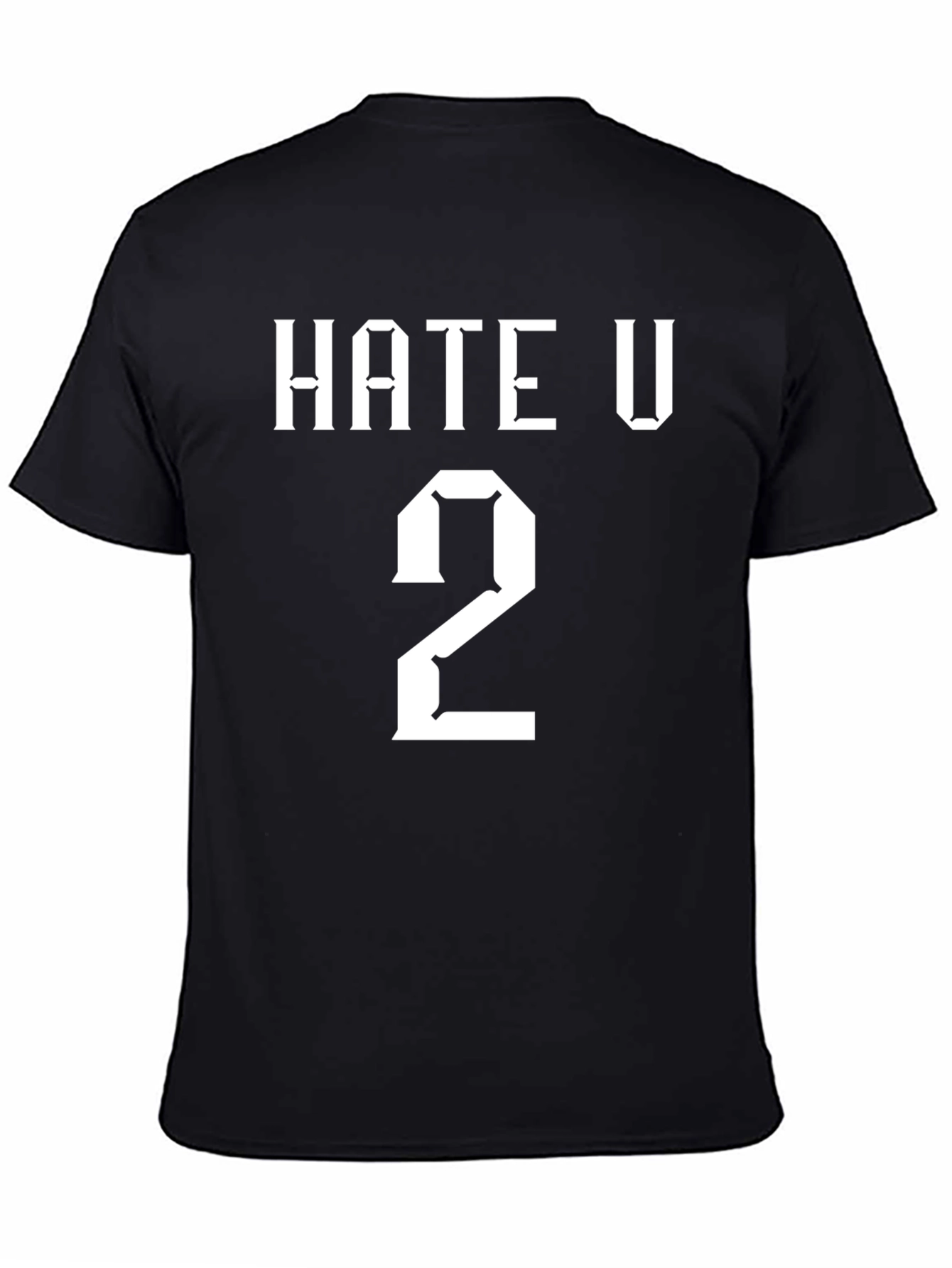 Black HATE U 2 Graphic T-Shirt - Bold Statement Tee view 4