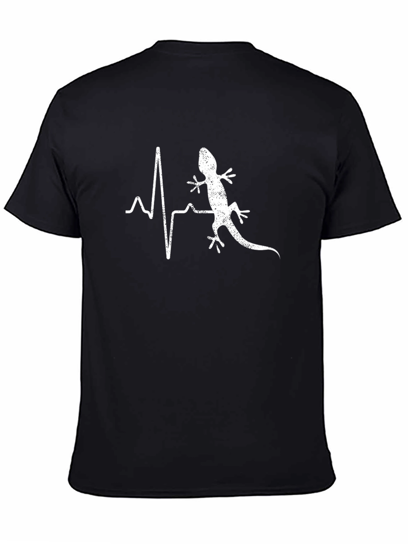 Black Lizard Heartbeat Black T-Shirt view 4