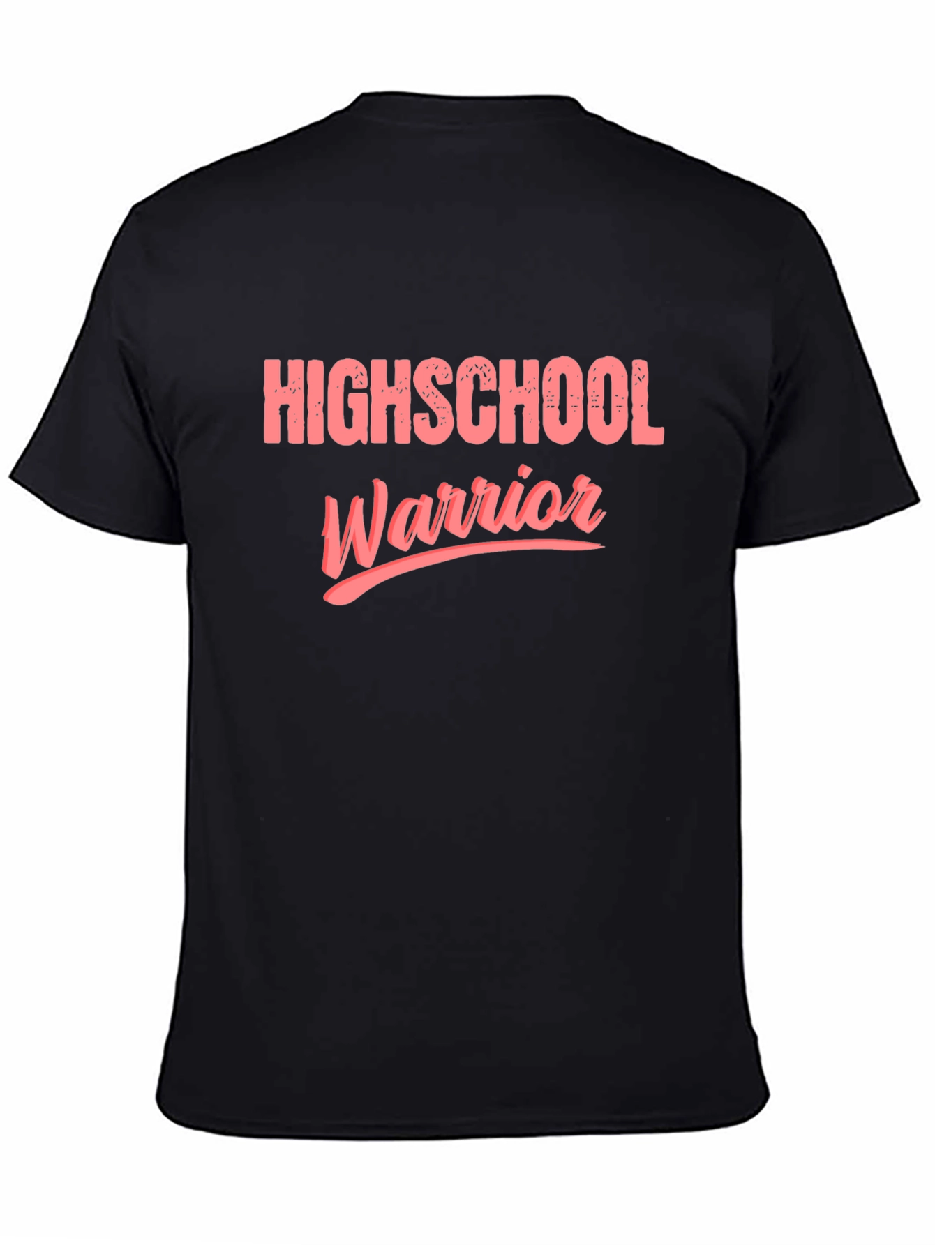 Black Highschool Warrior Black Graphic Tee view 4