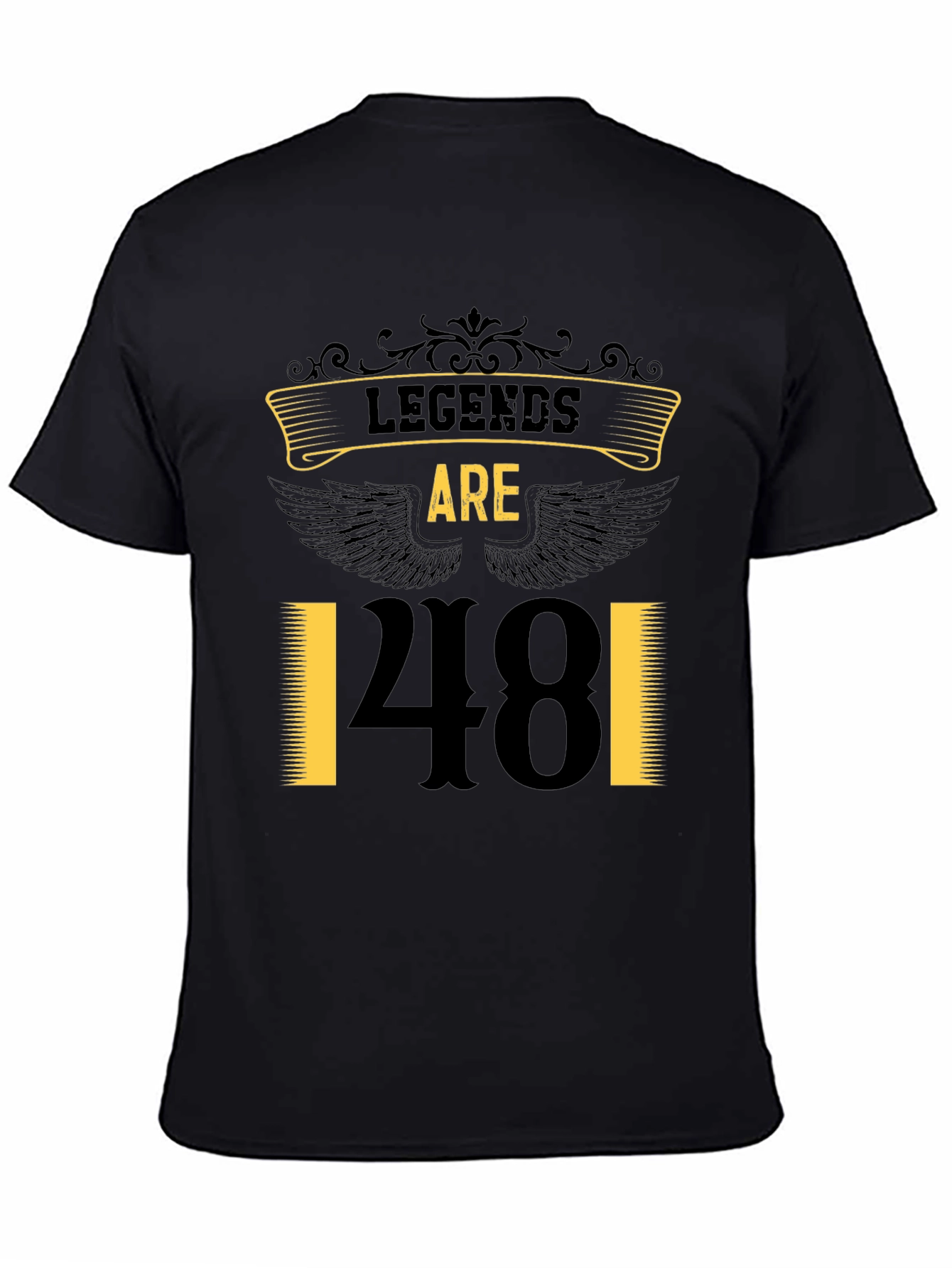 Black Legends Are 48 T-Shirt Birthday Gift view 4