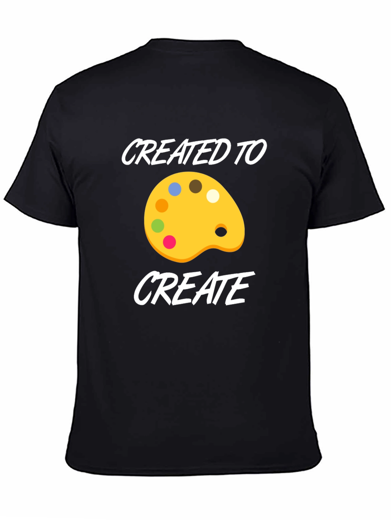 Black Created to Create Artist Palette T-Shirt view 4