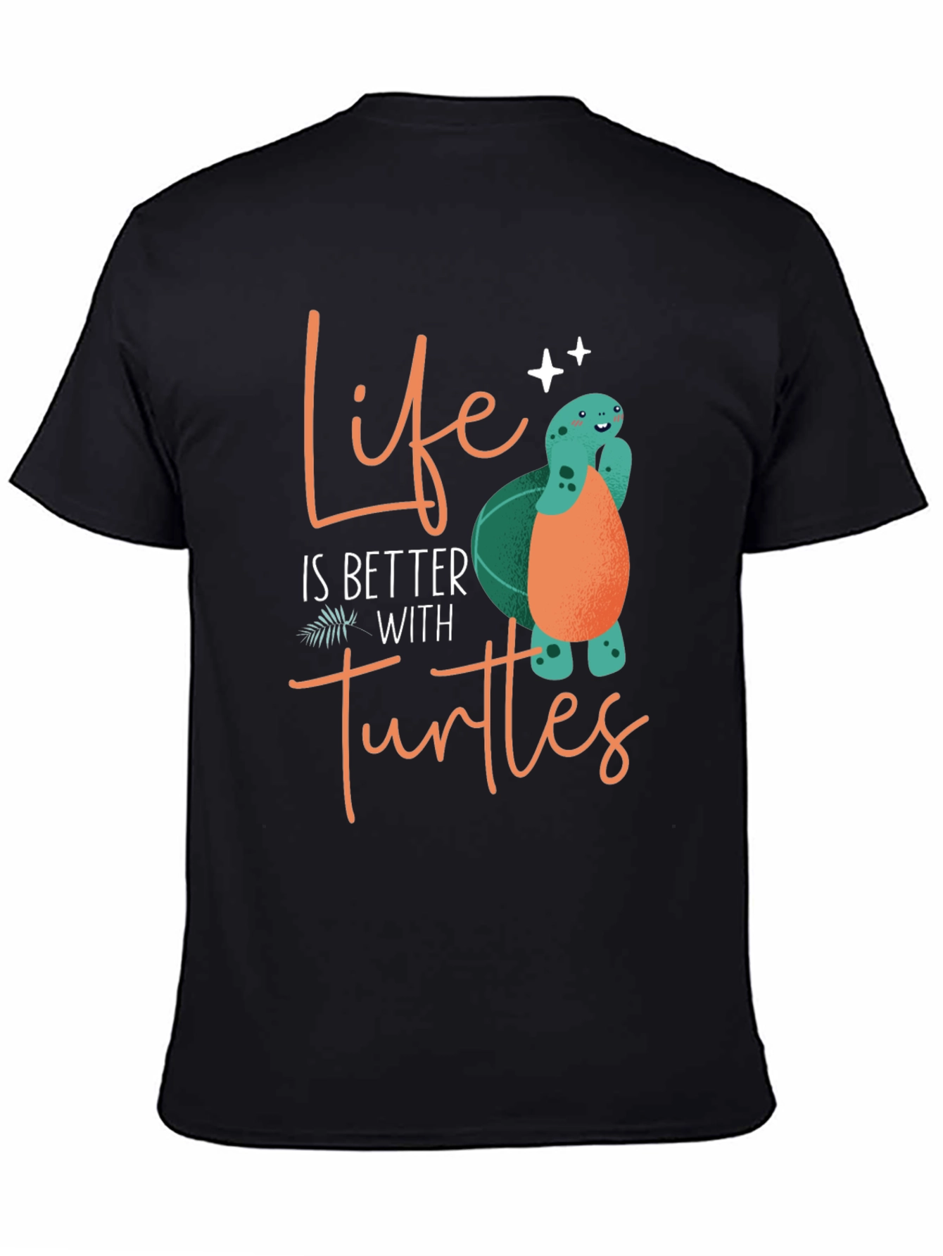 Black Life is Better with Turtles Graphic Tee view 4