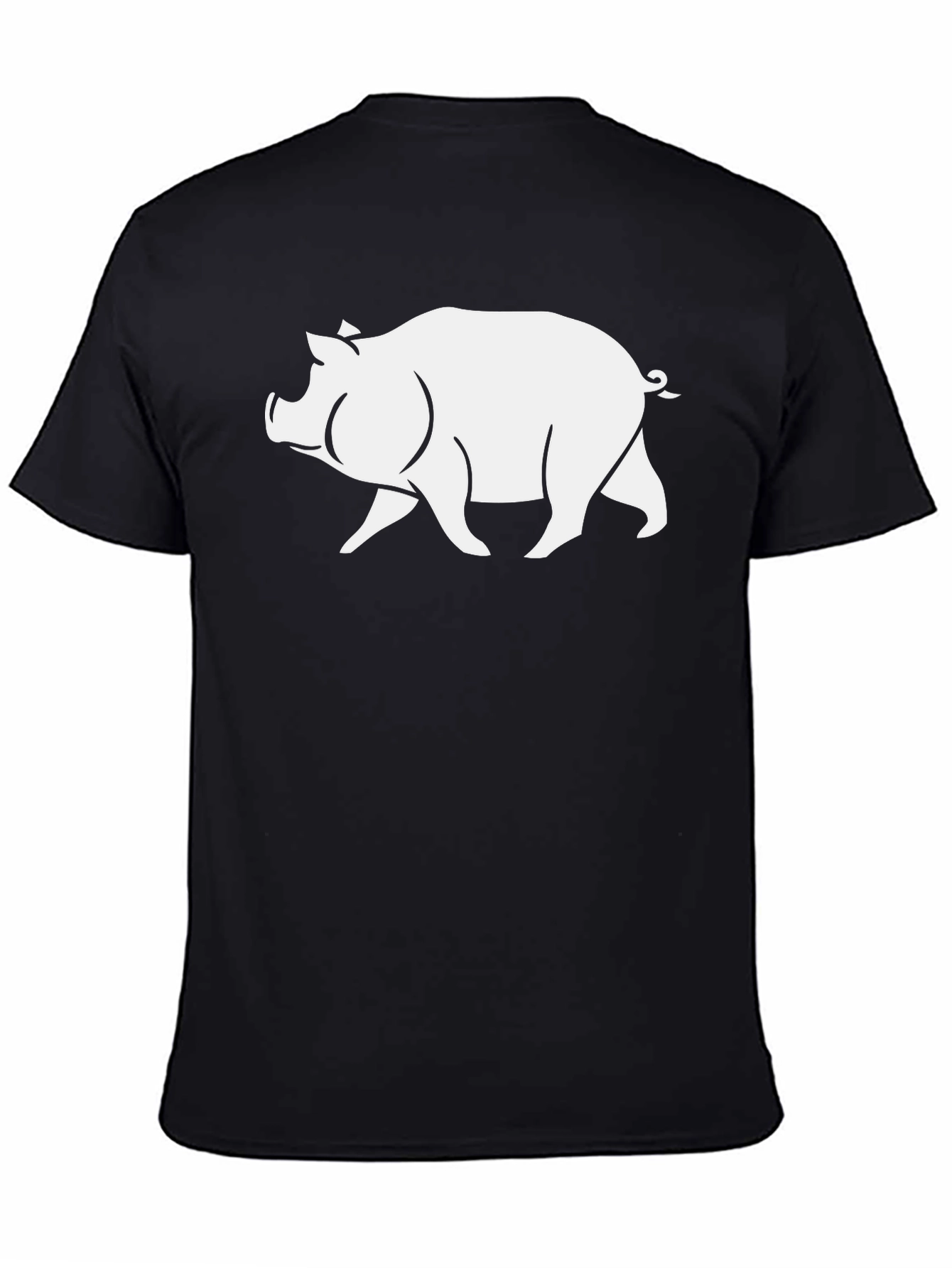 Black Pig Graphic T-Shirt - Black Casual Tee view 4