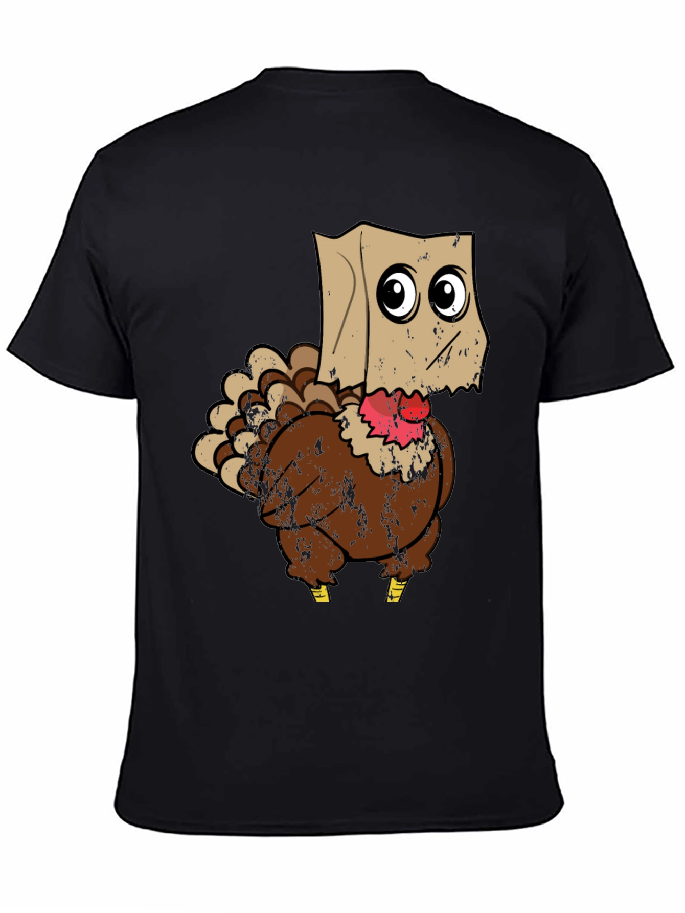 Black Turkey with Paper Bag T-Shirt view 4