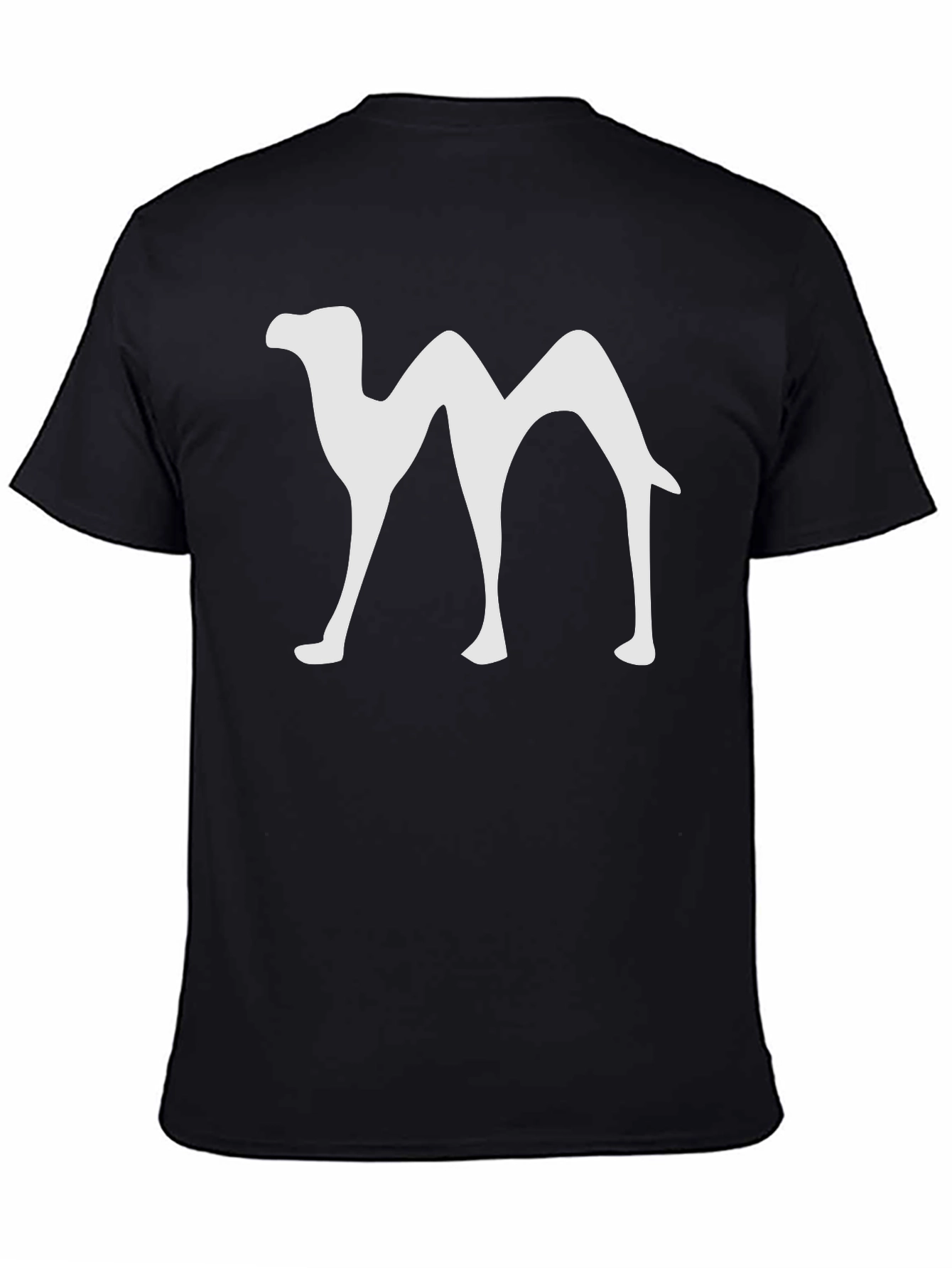 Black Camel Silhouette Graphic T-Shirt - Black Cotton Blend view 4