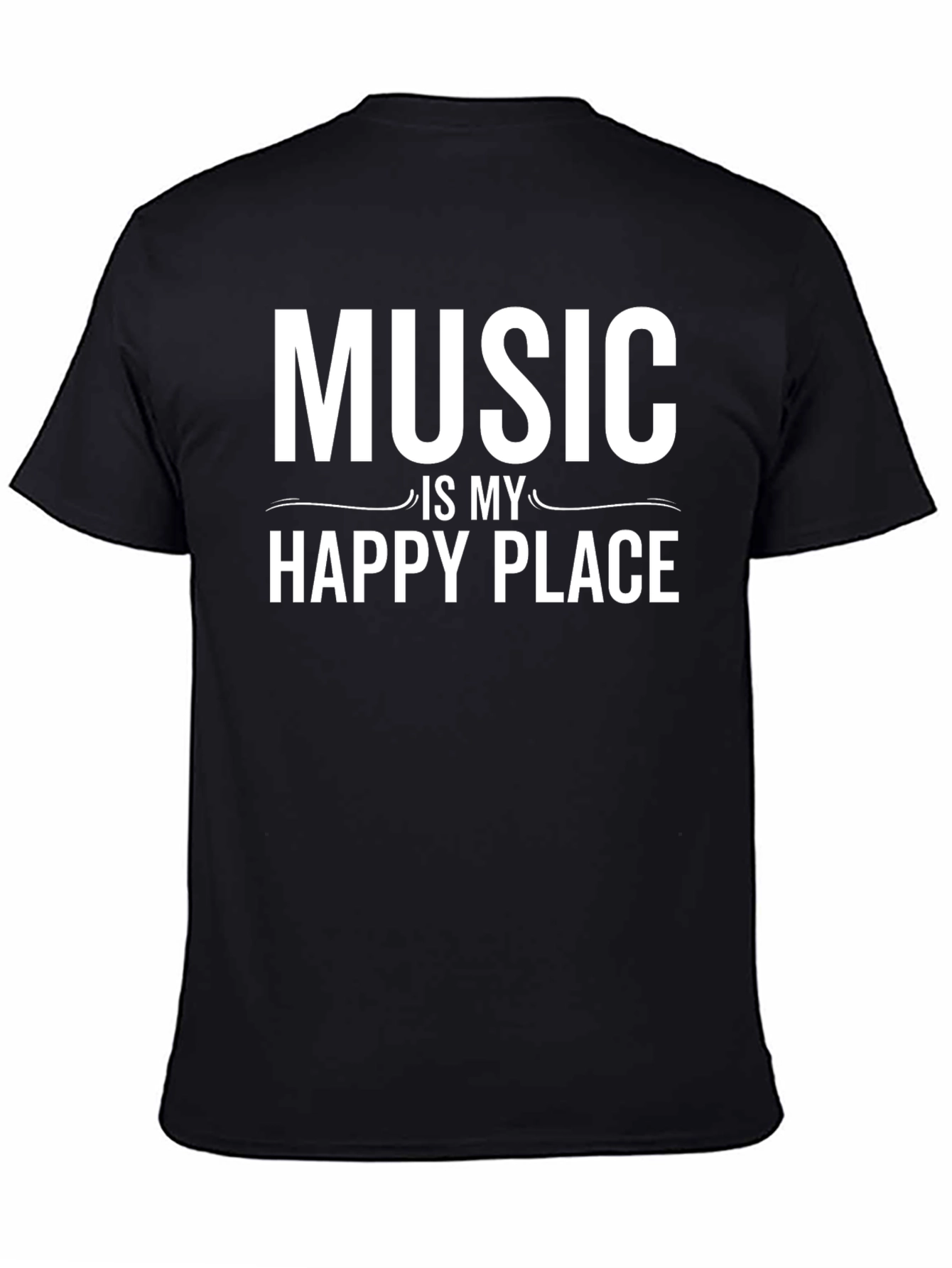 Black Music Is My Happy Place Black T-Shirt view 4