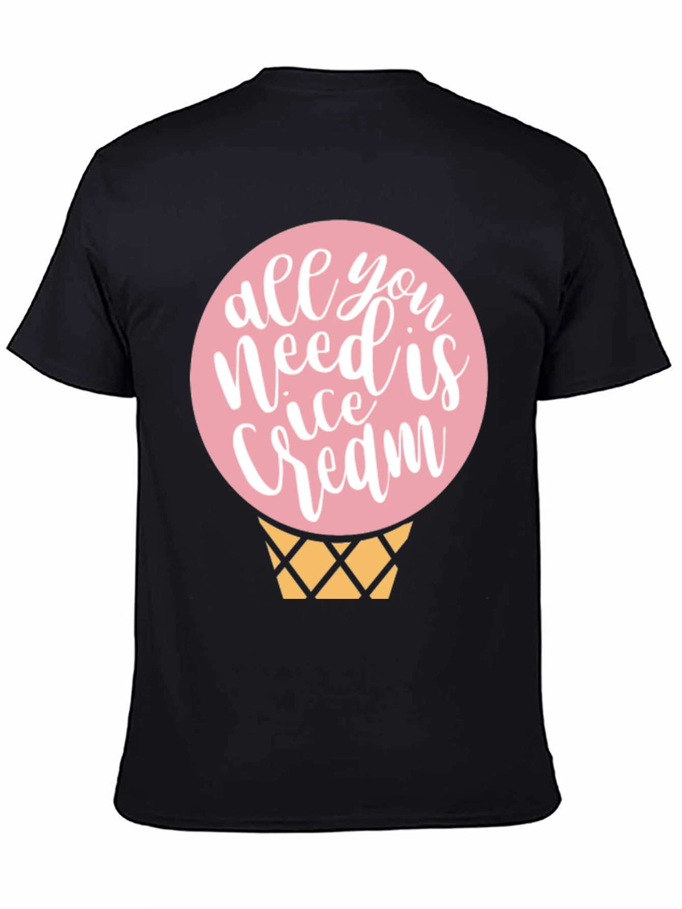 Black Ice Cream T-Shirt - Sweet Treat Design view 4