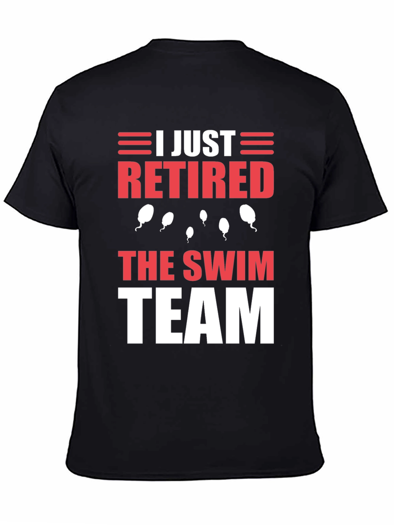 Black I Just Retired The Swim Team T-Shirt view 4