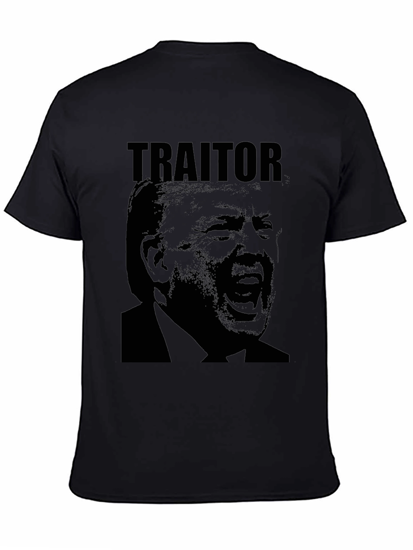 Black Traitor Graphic Tee - Political Statement Shirt view 4