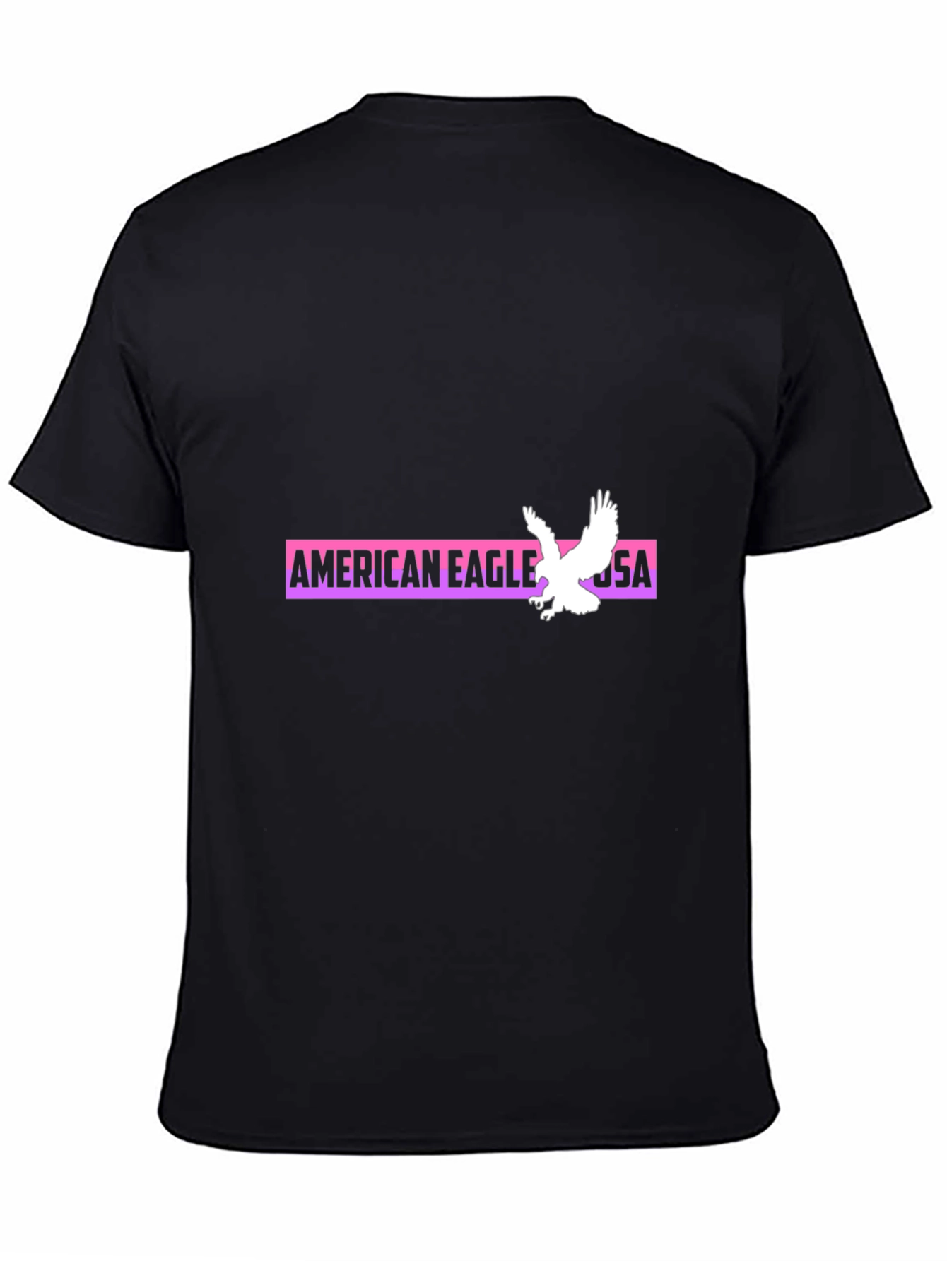 Black American Eagle USA Graphic T-Shirt view 4