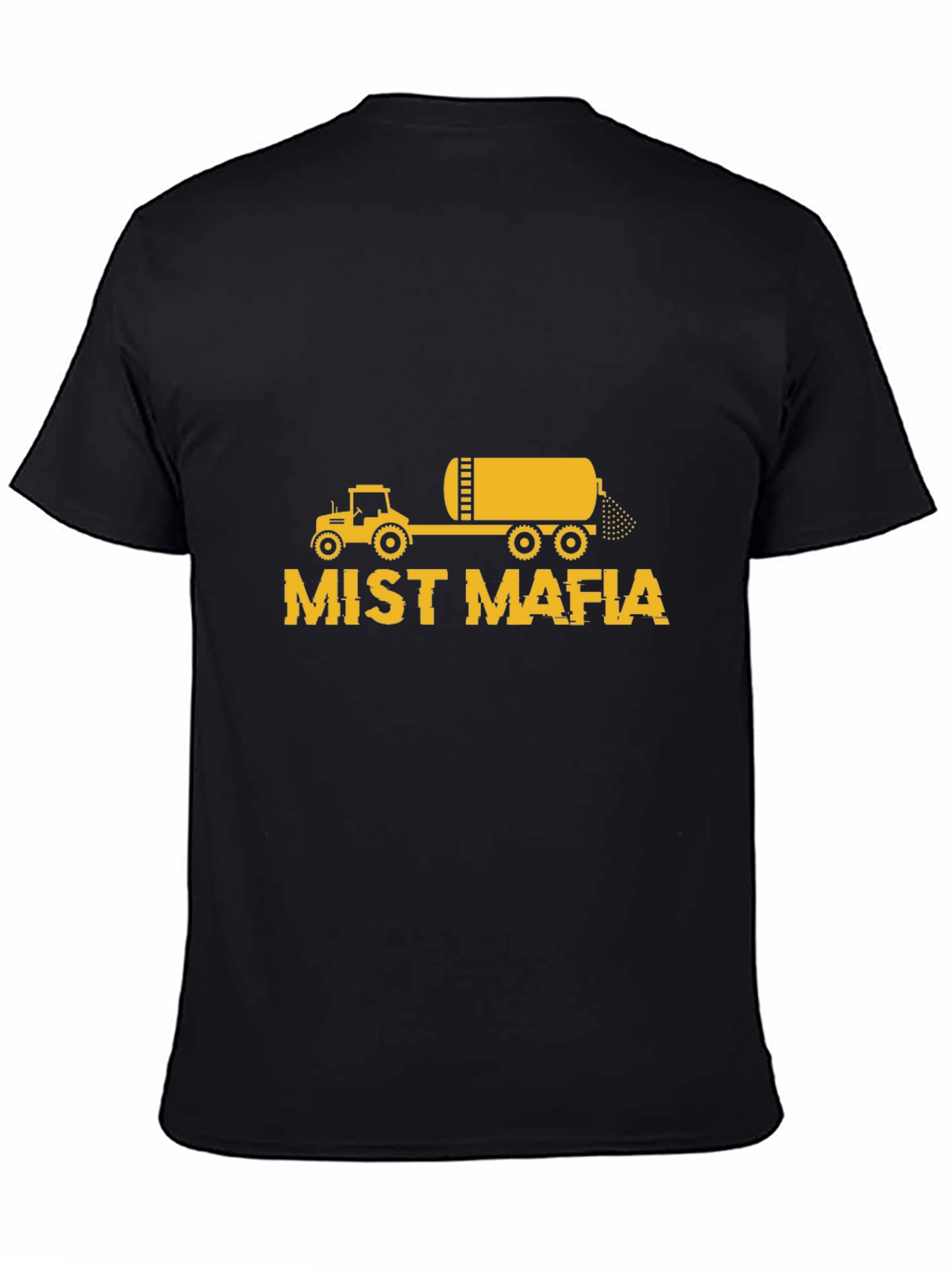 Black Mist Mafia Tractor T-Shirt - Black Cotton Tee view 4