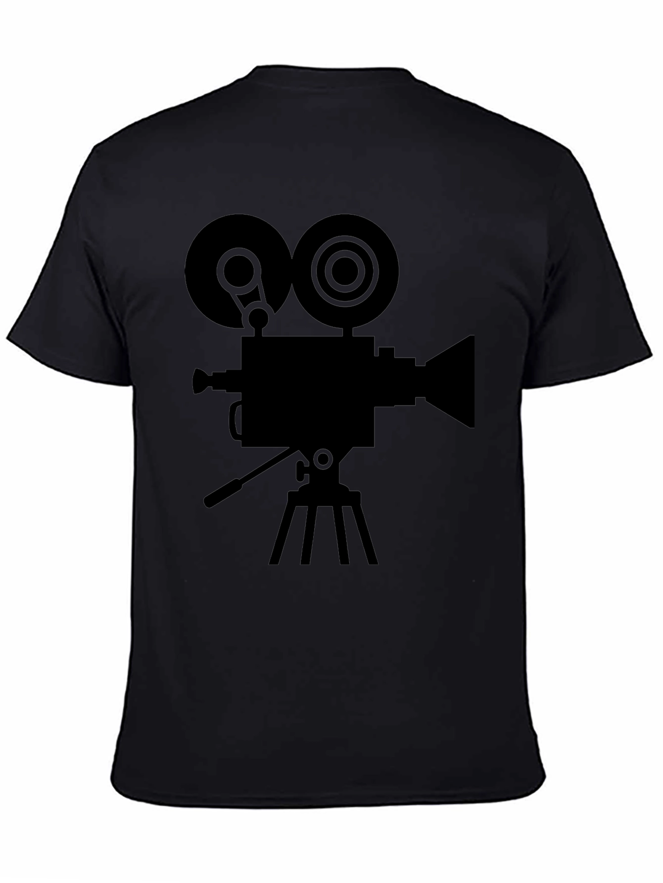 Black Classic Film Camera Graphic T-Shirt - Retro Movie Tee view 4