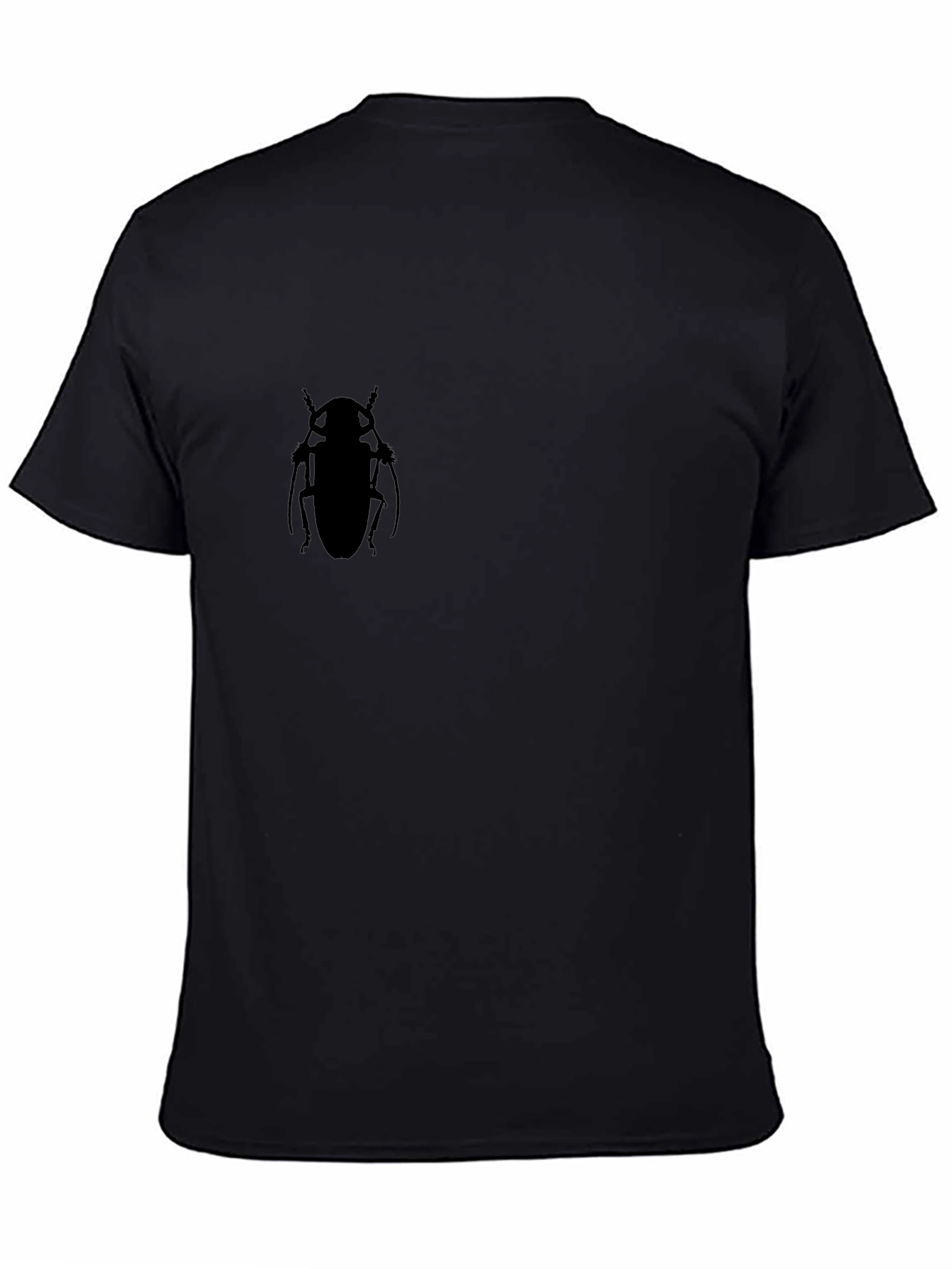 Black Black Beetle Silhouette T-Shirt - Men's Casual Tee view 4