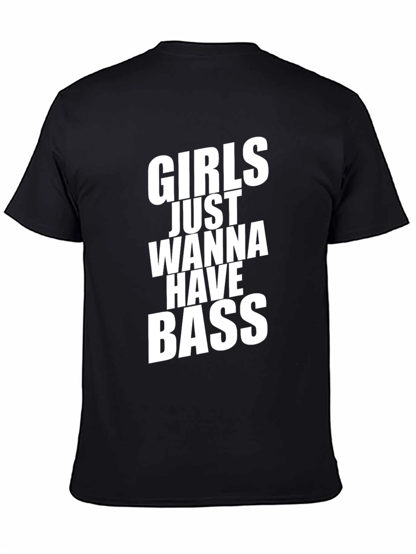 Black Girls Just Wanna Have Bass Funny T-Shirt view 4