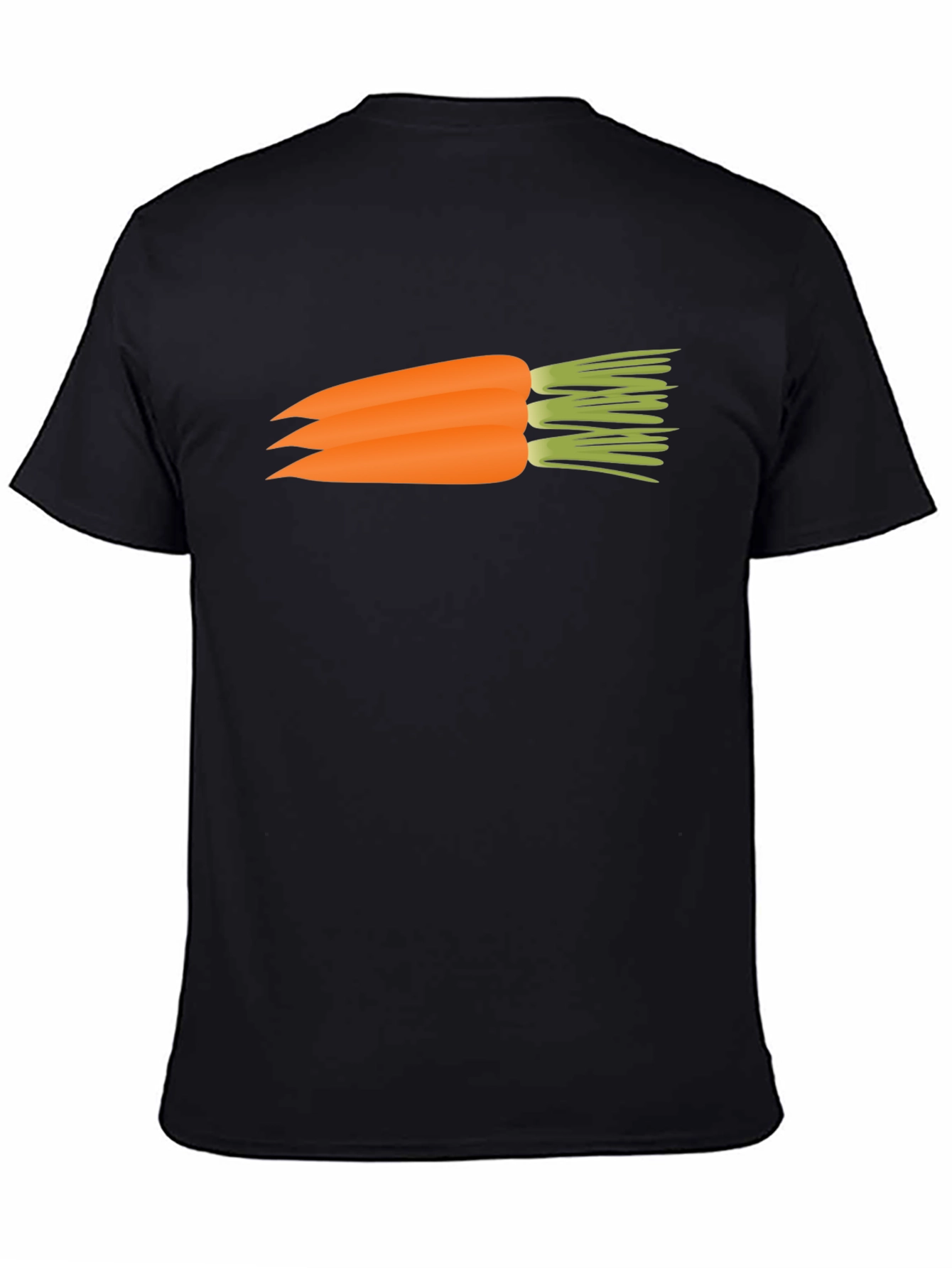 Black Carrot Graphic Black T-Shirt - Funny Veggie Tee view 4