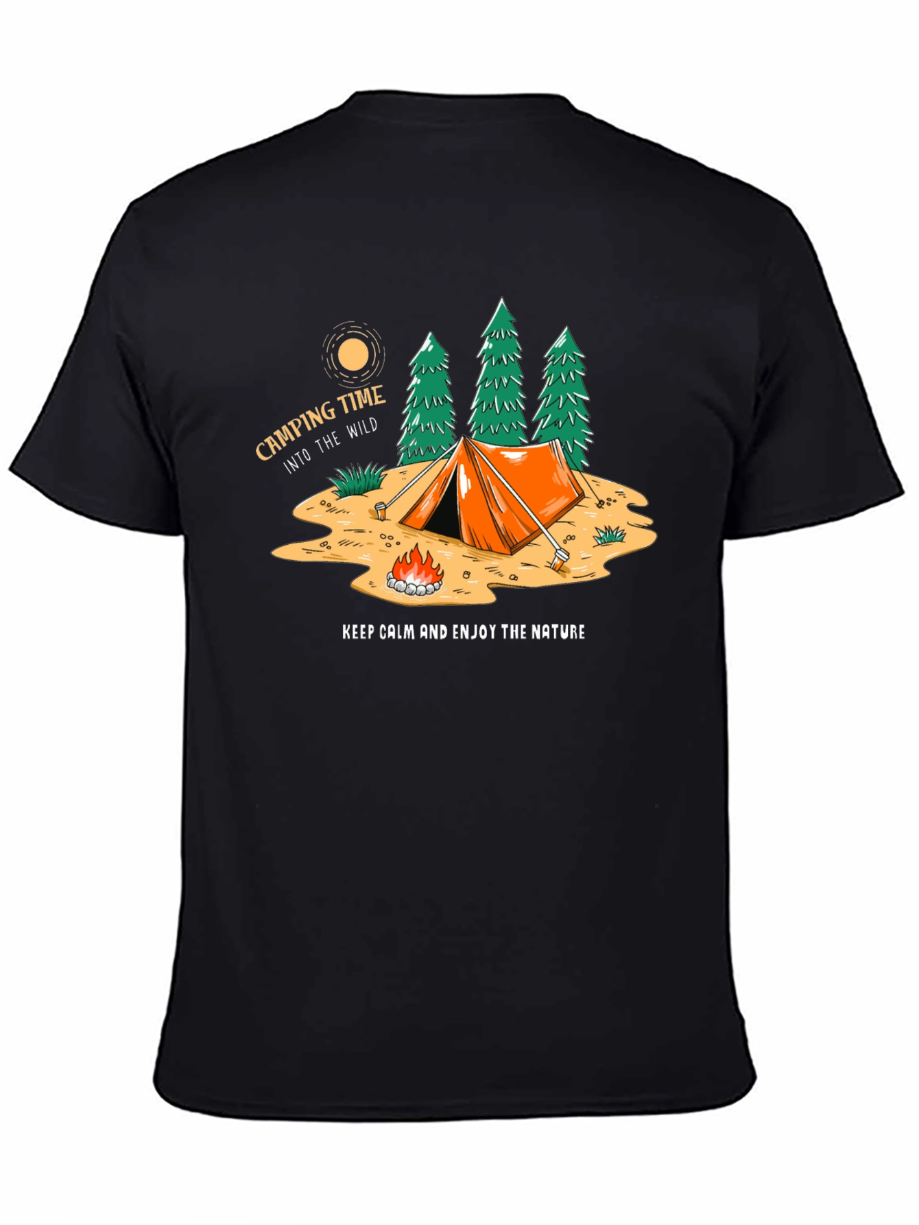 Black Camping Time Graphic Tee - Into the Wild view 4
