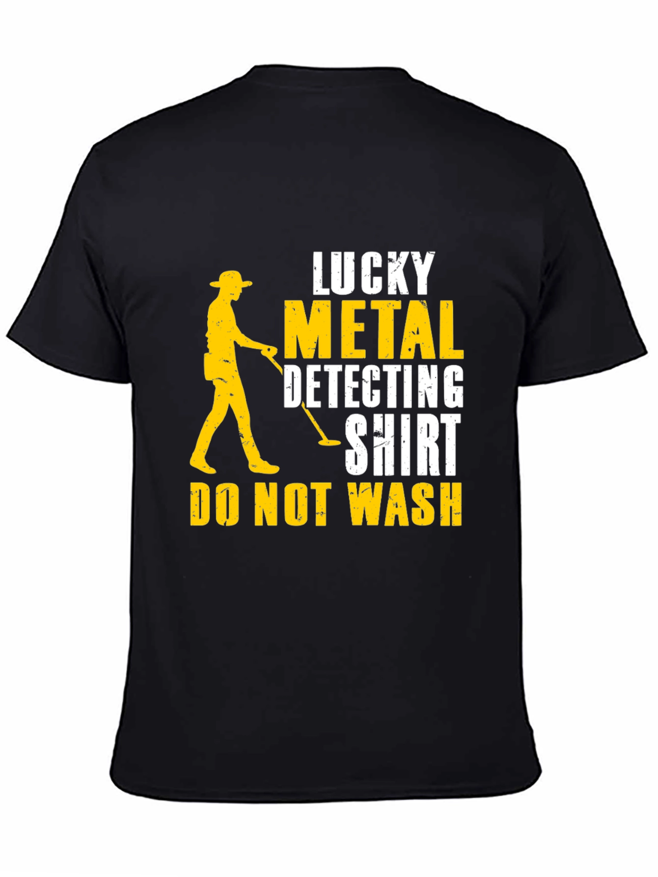 Black Lucky Metal Detecting Shirt - Men's Graphic Tee view 4