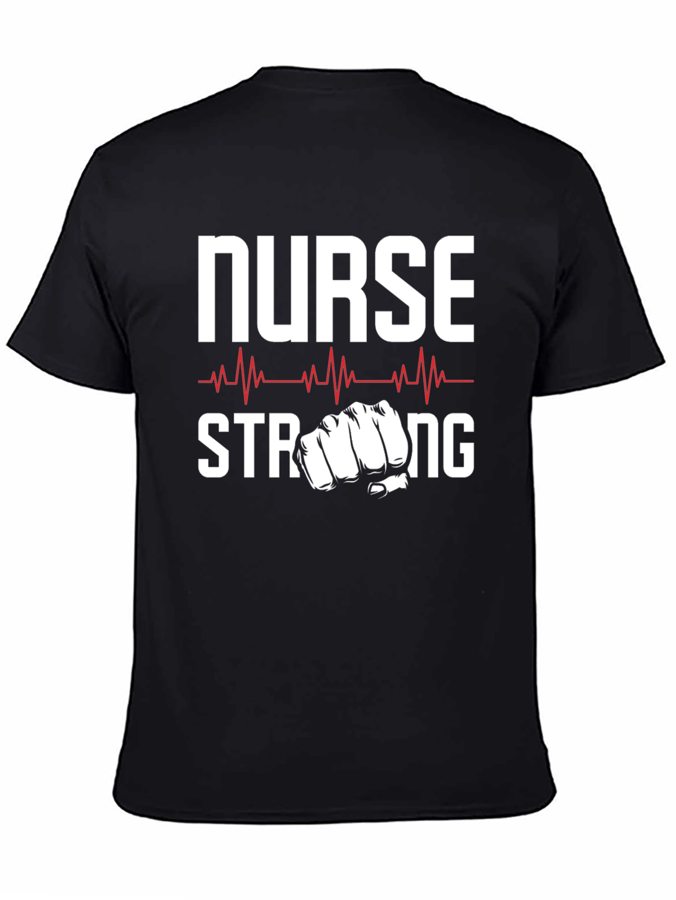 Black Nurse Strong Graphic Tee view 4