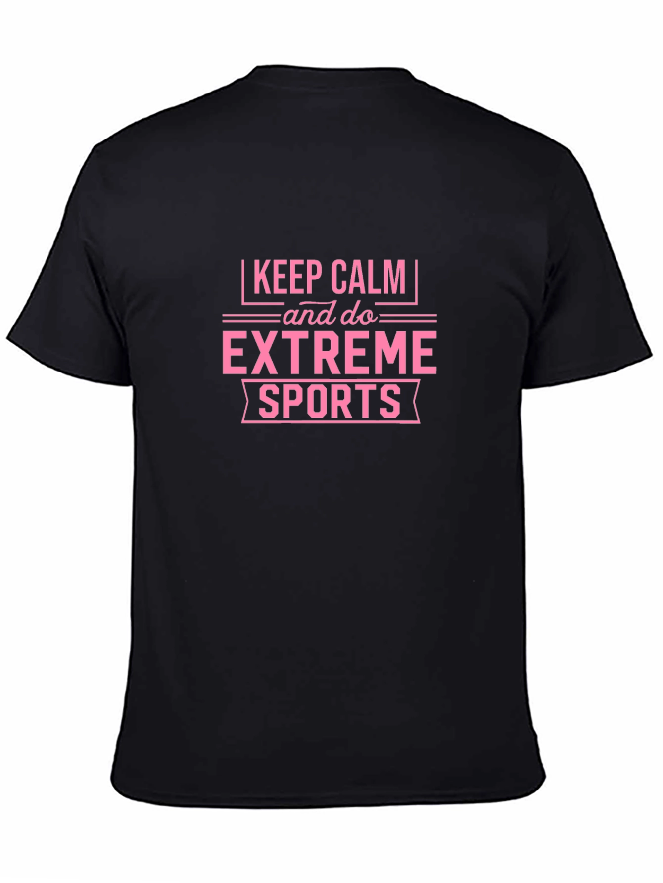 Black Keep Calm Extreme Sports Graphic Tee - Black view 4