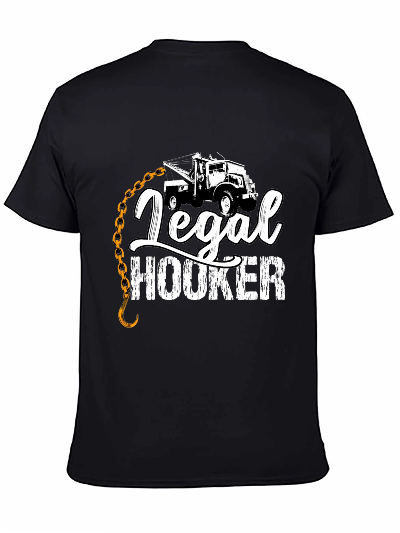 Black Legal Hooker T-Shirt Tow Truck Driver Gift view 4