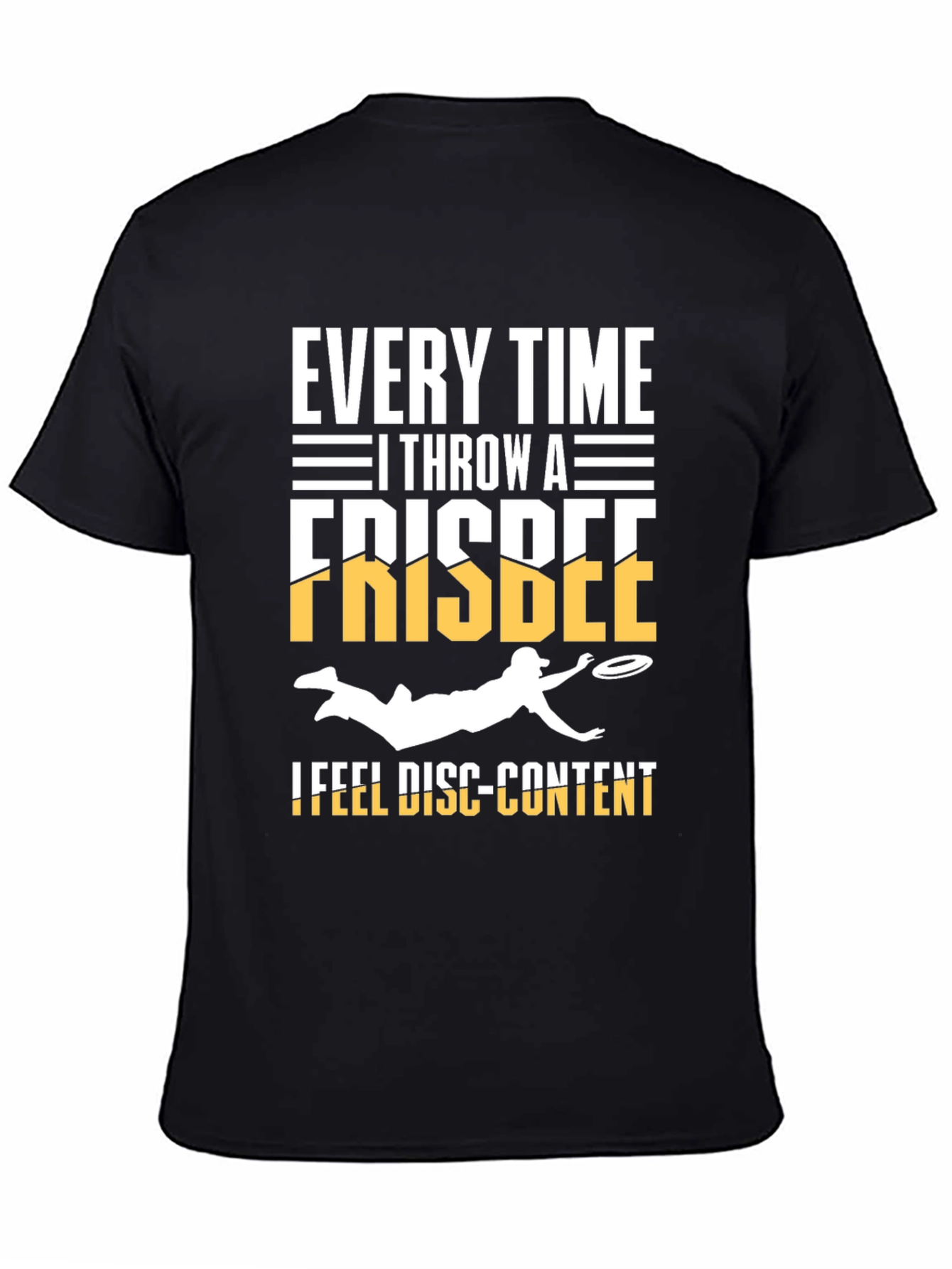 Black Funny Ultimate Frisbee T-Shirt view 4