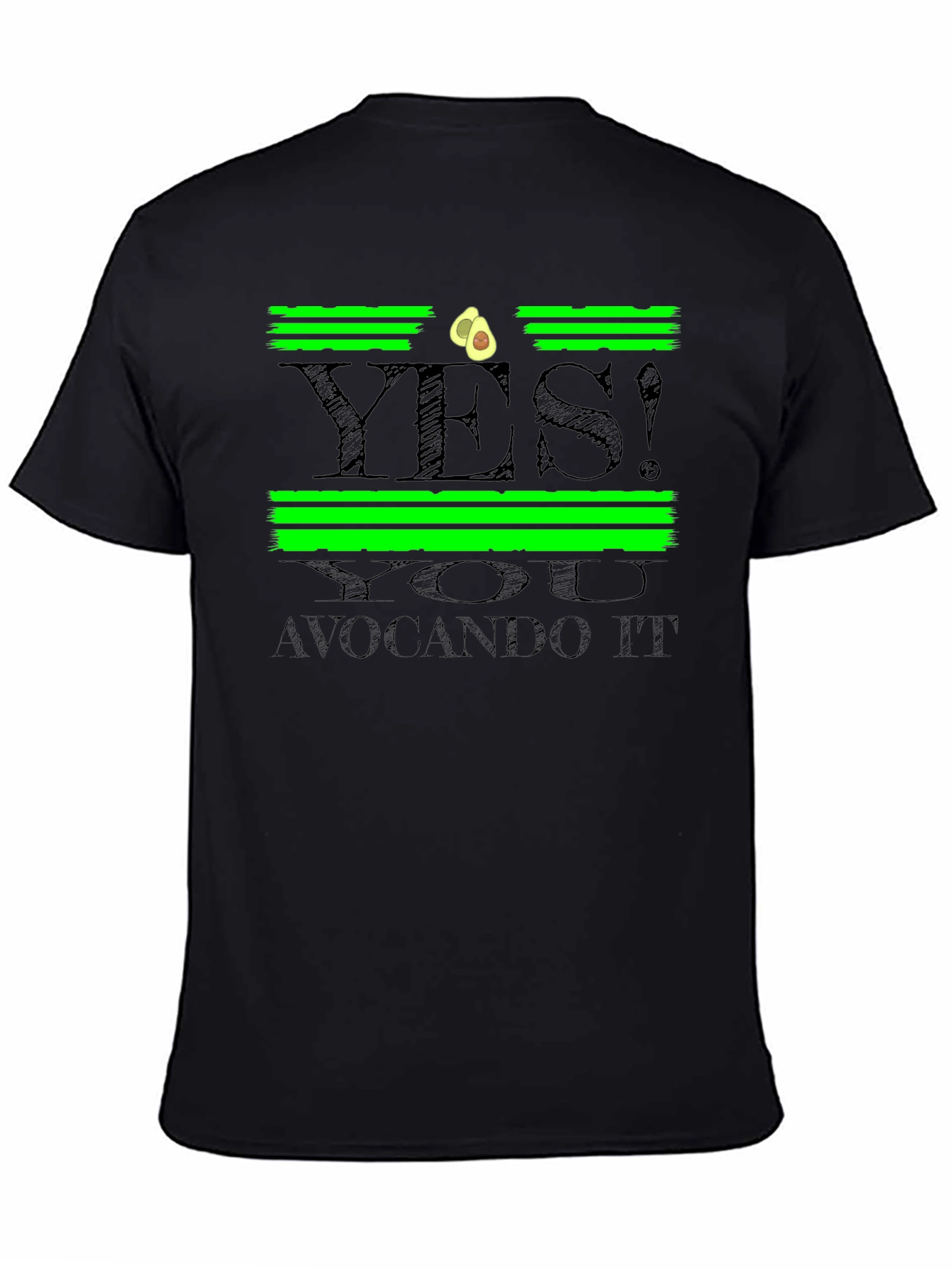 Black Avocando It! Graphic T-Shirt view 4