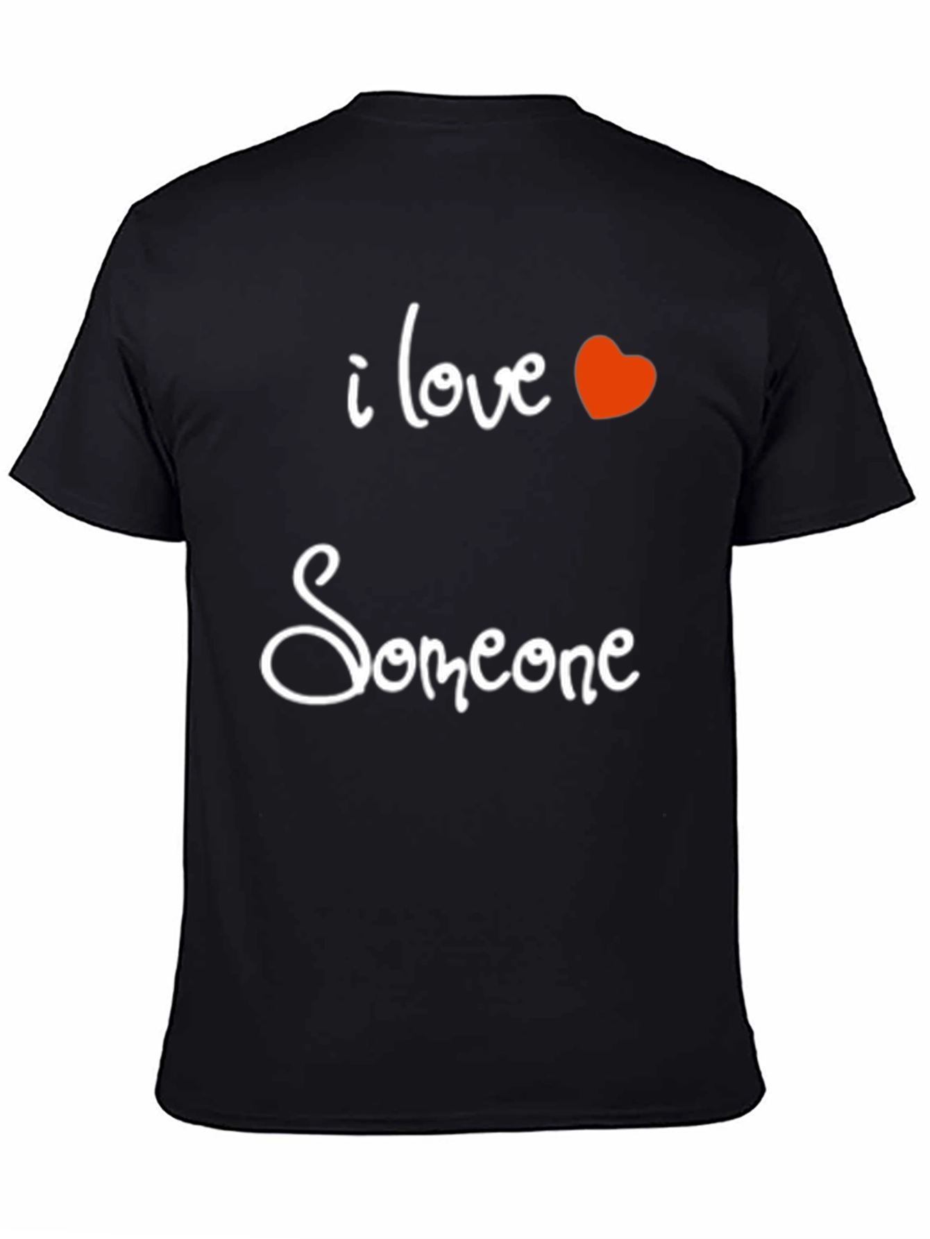 Black I Love Someone Graphic Tee - Soft & Stylish view 4