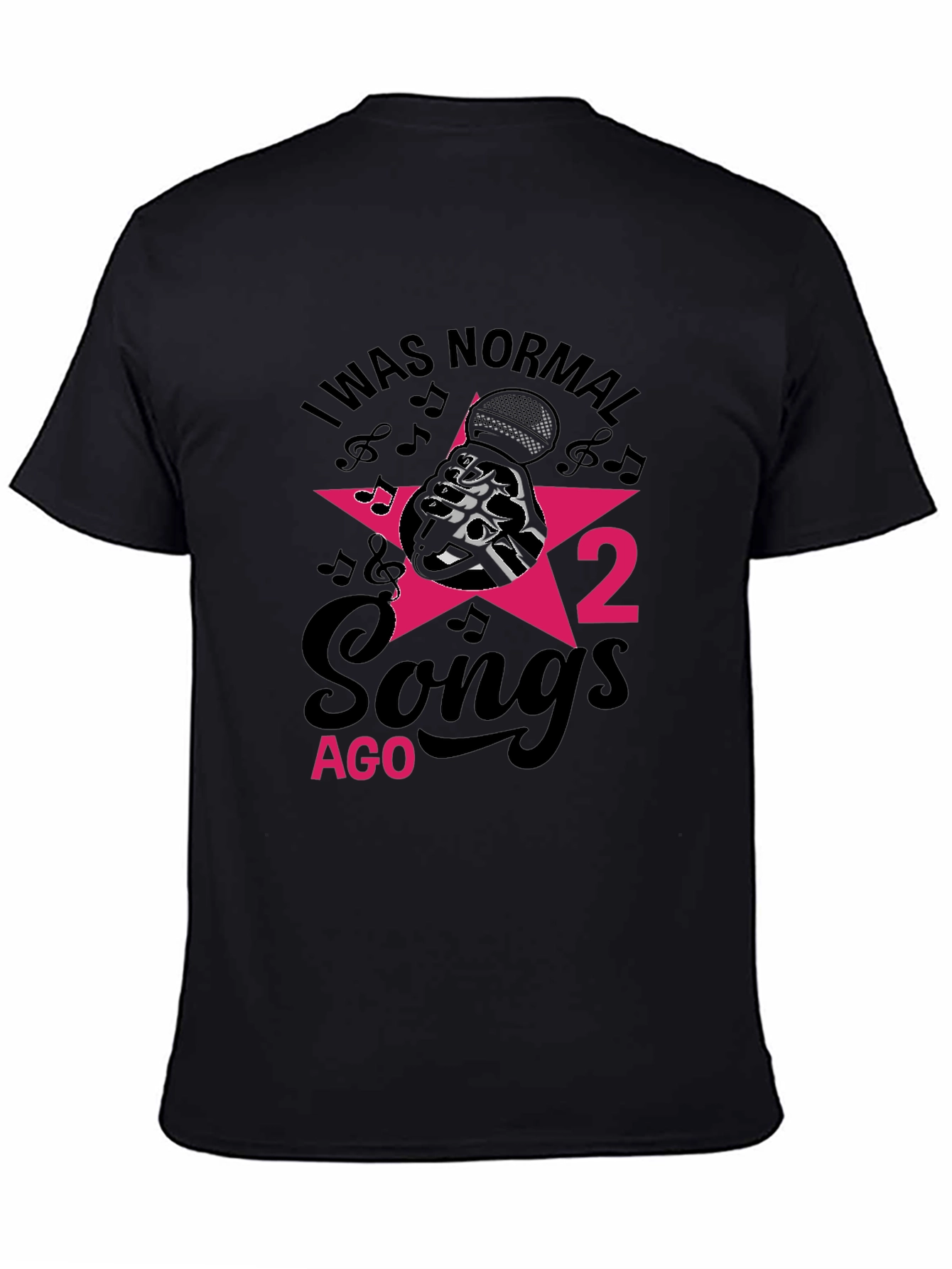 Black I Was Normal 2 Songs Ago Men's T-Shirt view 4
