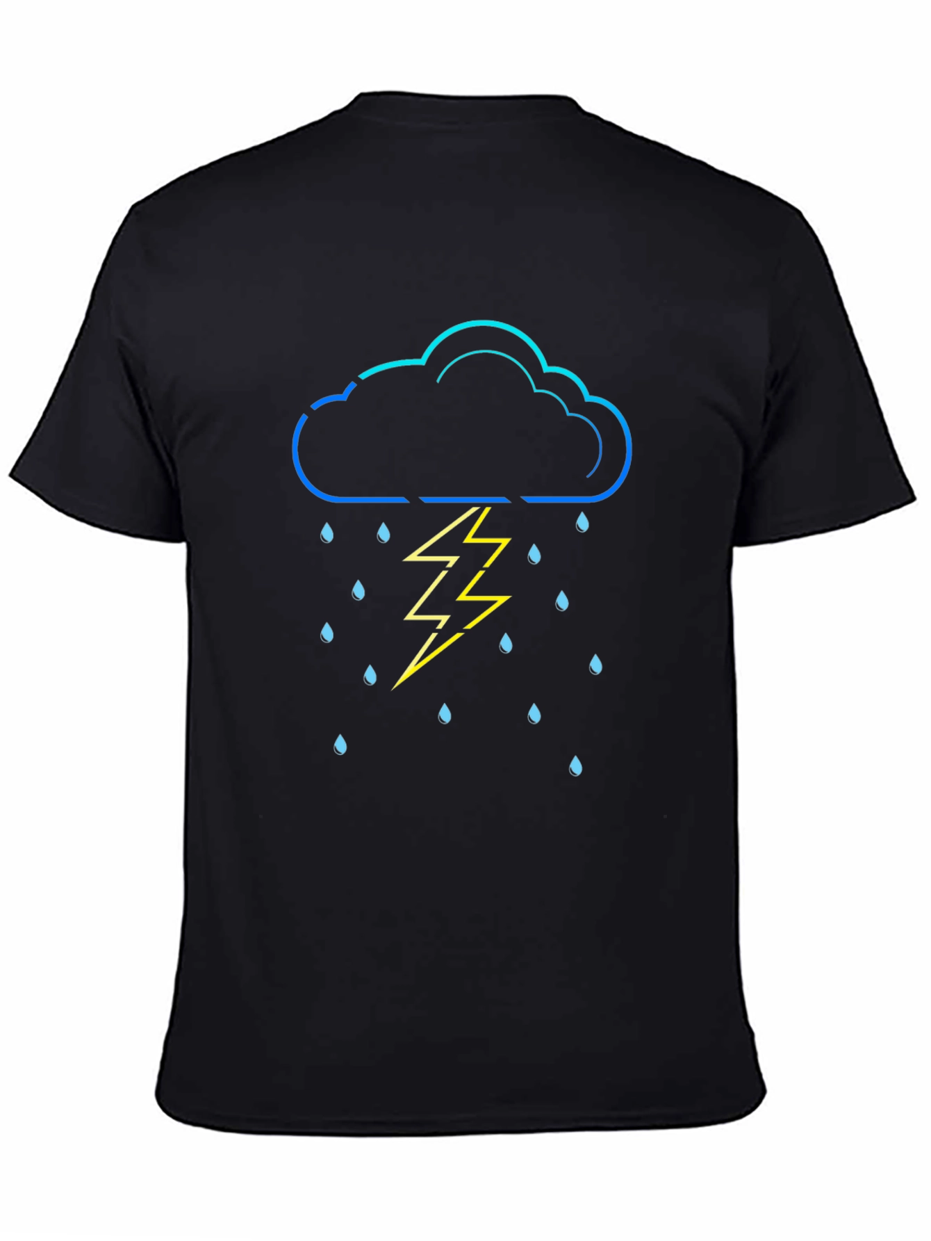 Black Stormy Weather Graphic Tee view 4