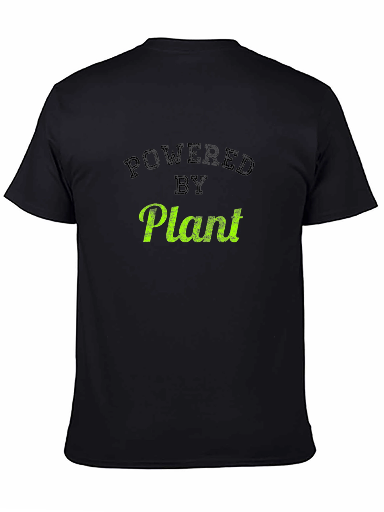 Black Powered by Plant Tee - Vegan Lifestyle Apparel view 4