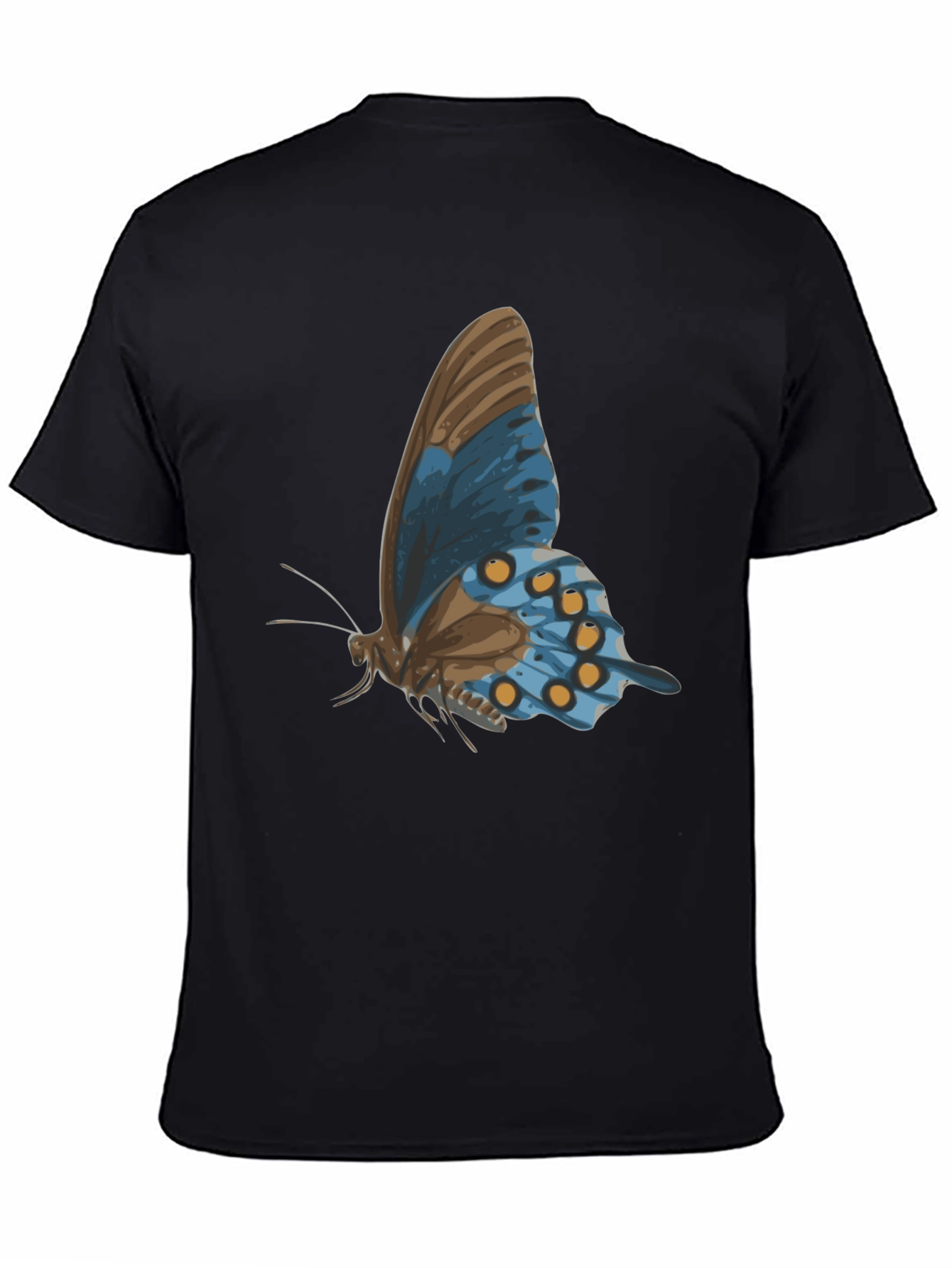 Black Butterfly Graphic Tee - Stylish Men's Black T-Shirt view 4