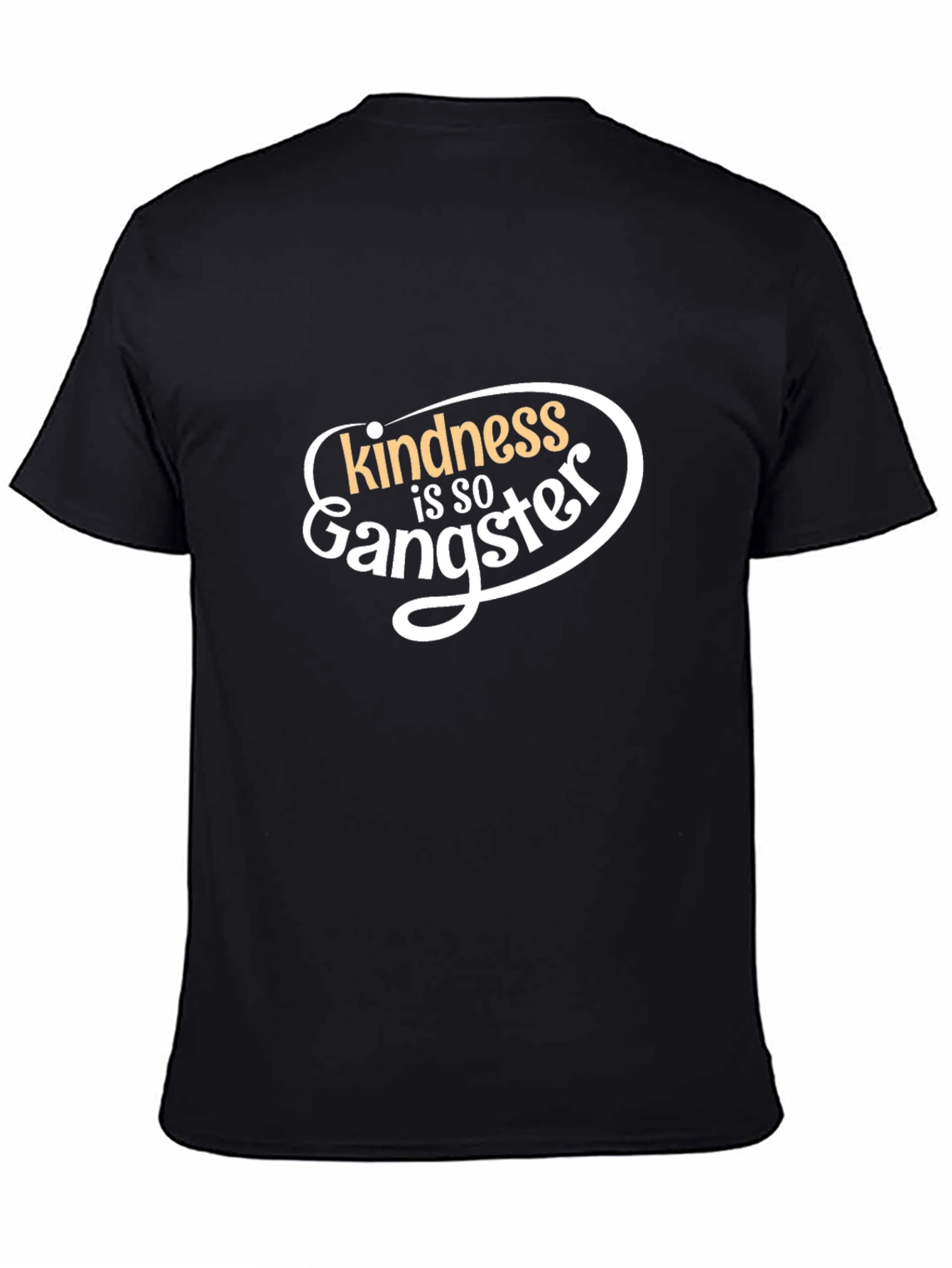 Black Kindness is so Gangster T-Shirt - Black view 4