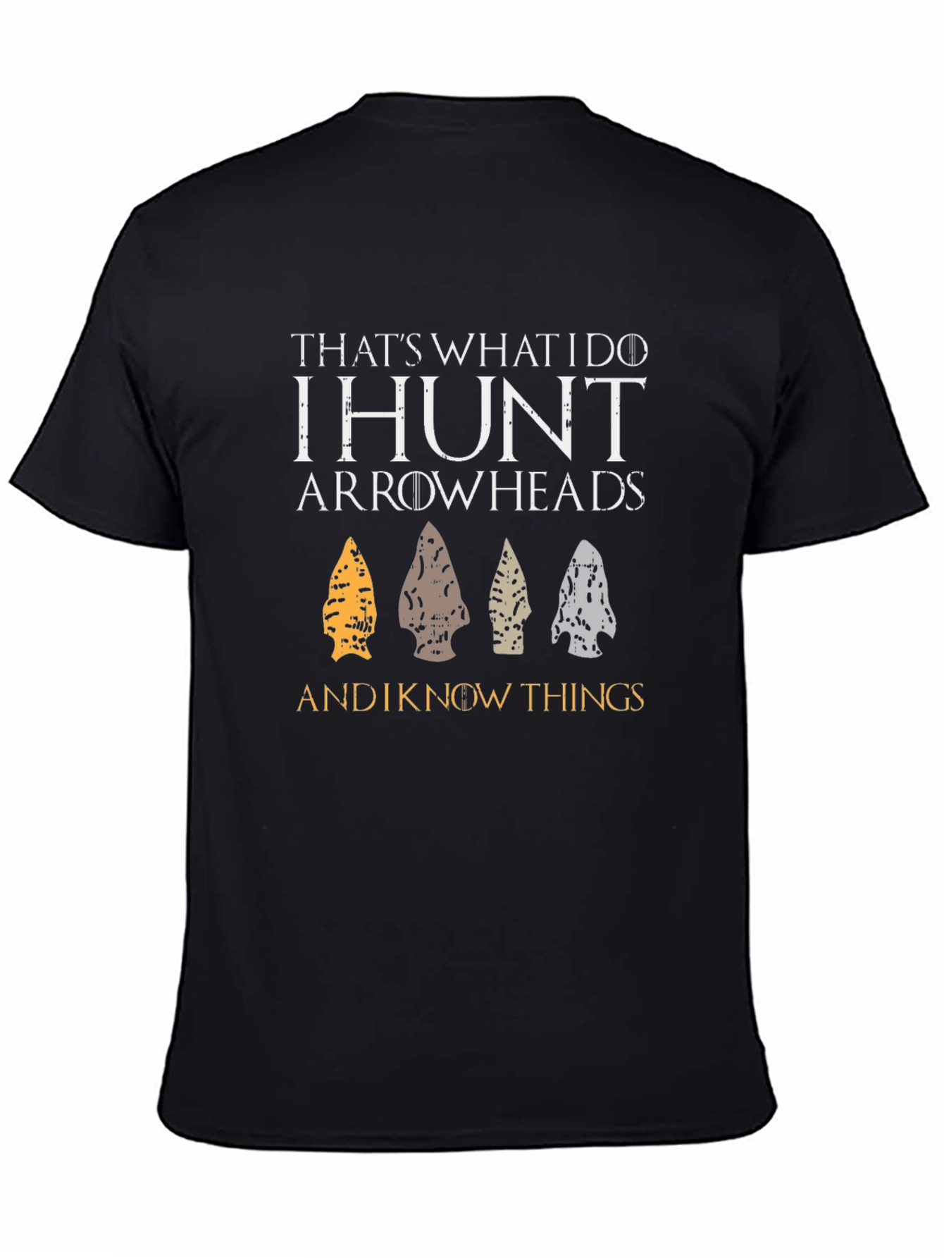 Black I Hunt Arrowheads T-Shirt view 4