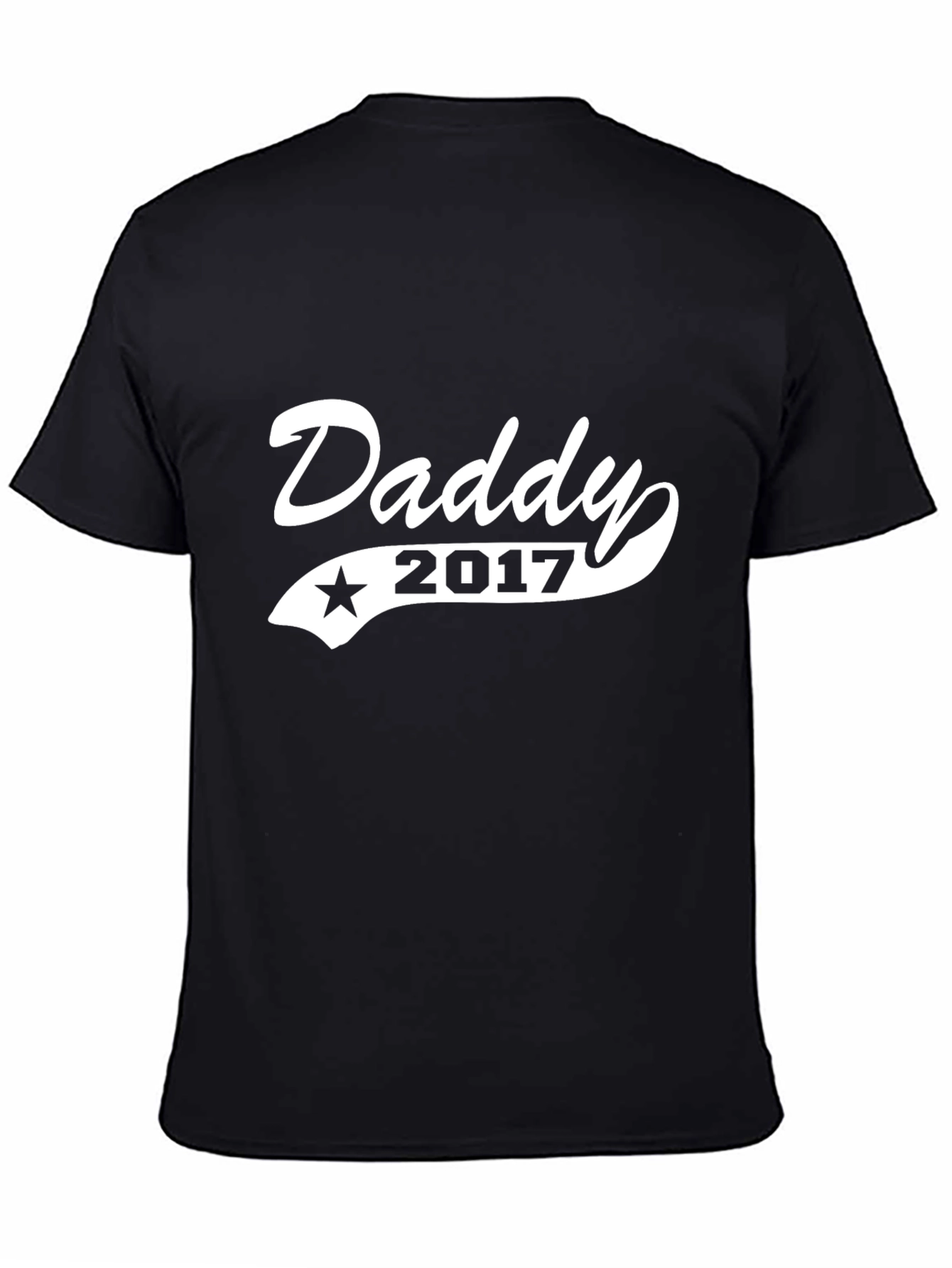 Black Daddy 2017 Black T-Shirt - Gift for New Dads view 4