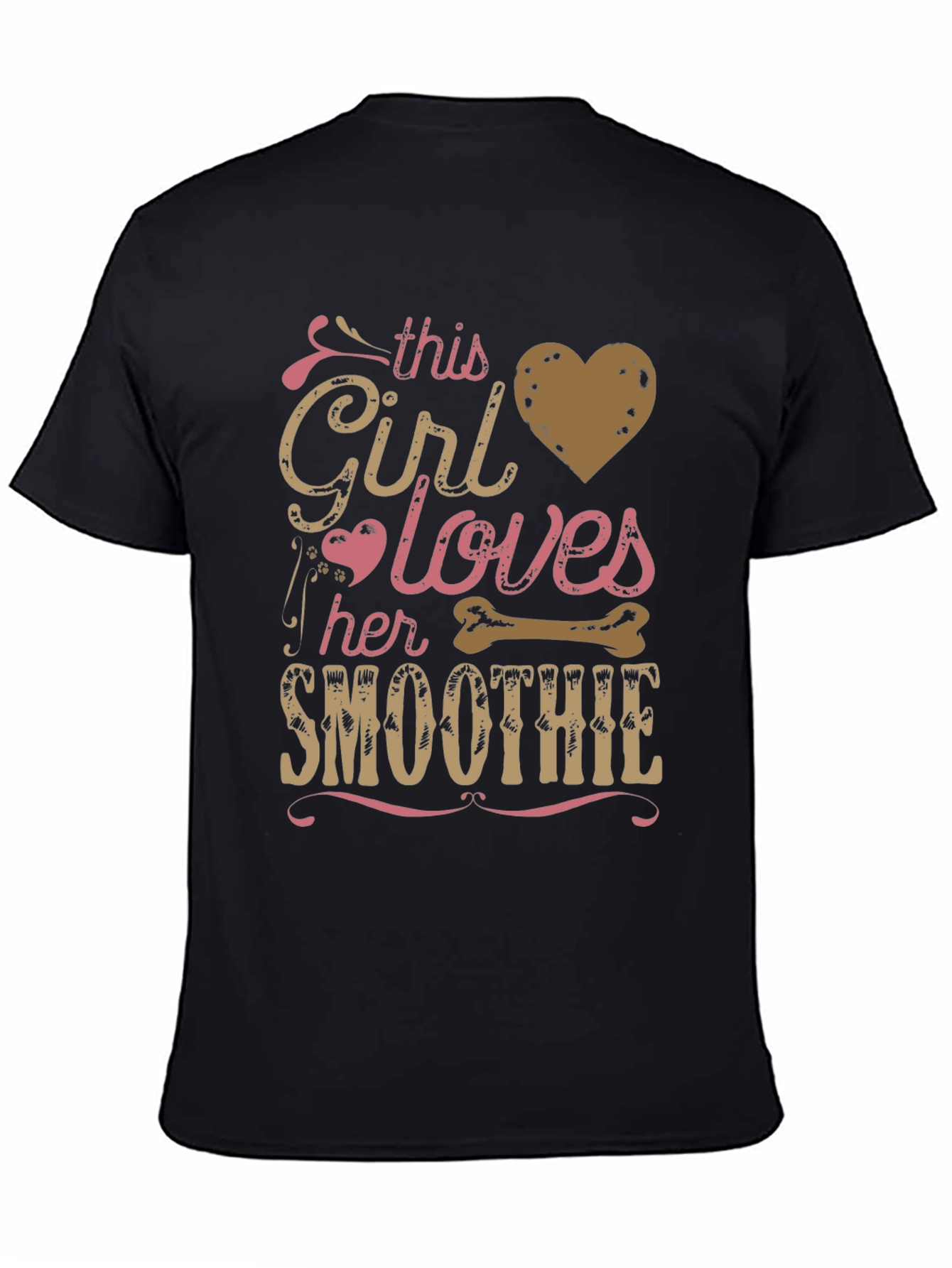 Black Girl Loves Smoothie T-Shirt - Funny Graphic Tee view 4