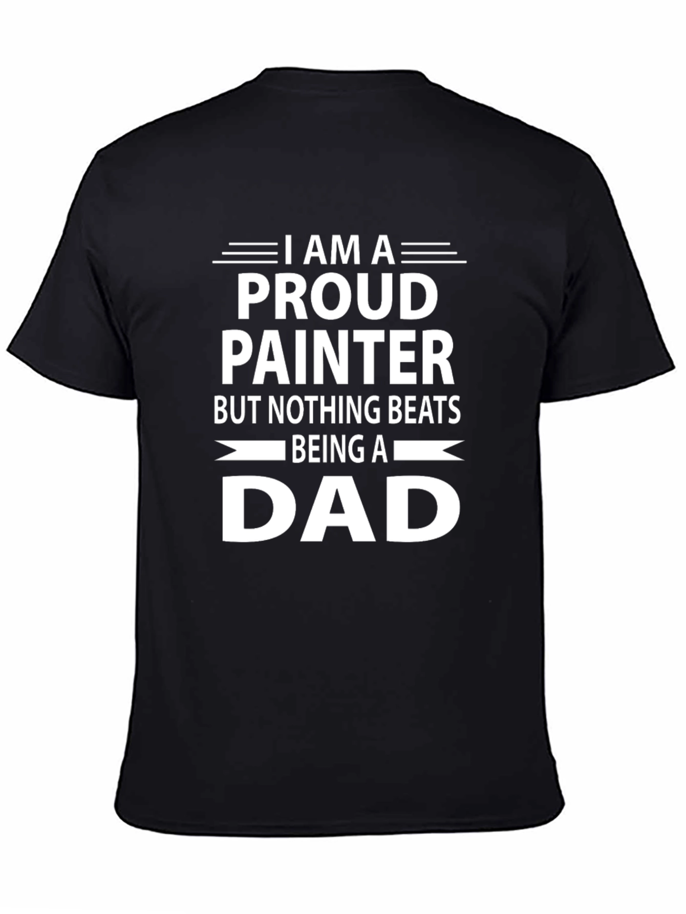 Black Proud Painter Dad Graphic Tee - Father's Day Gift view 4