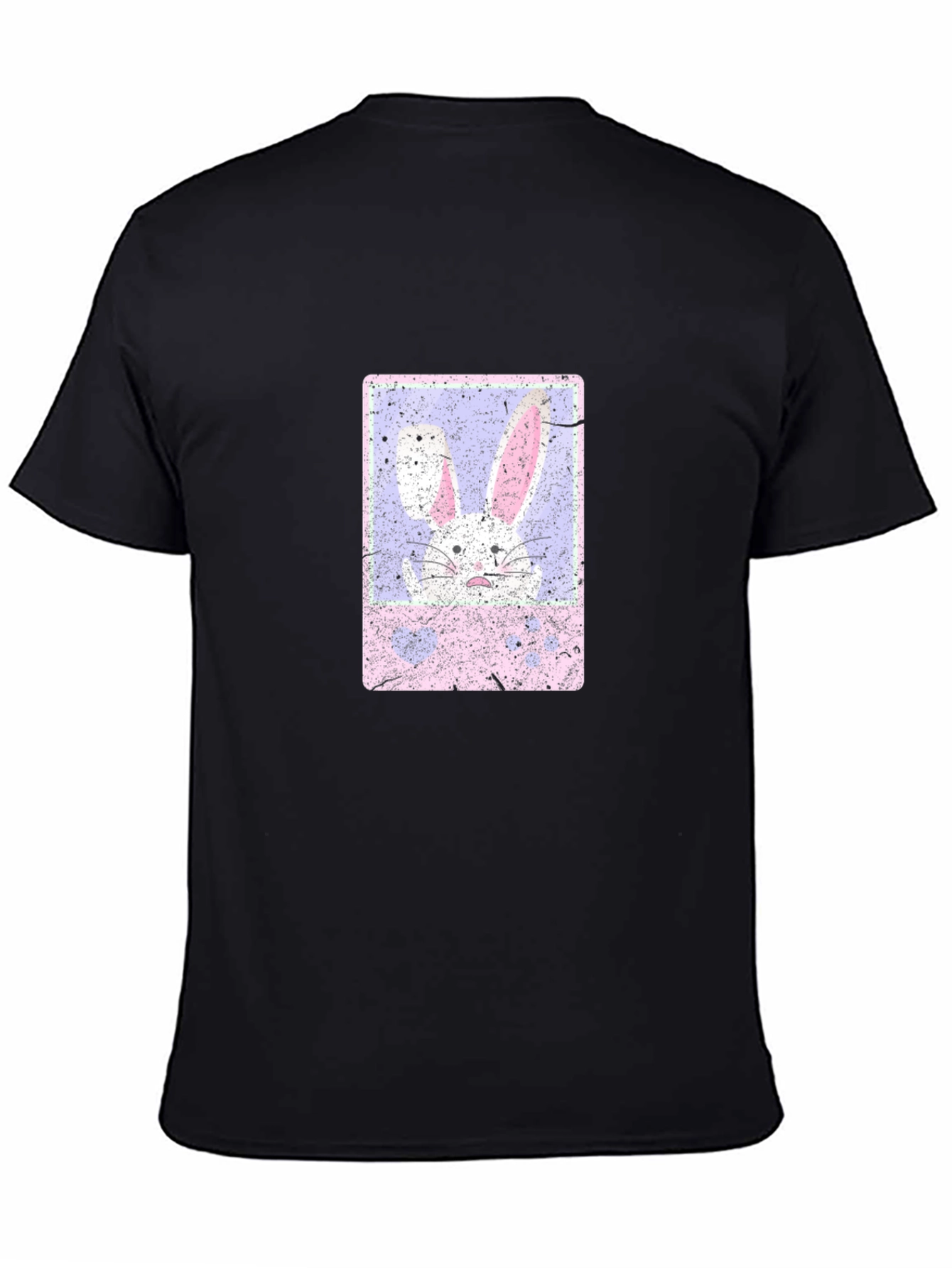 Black Easter Bunny Graphic Tee - Men's Black T-Shirt view 4