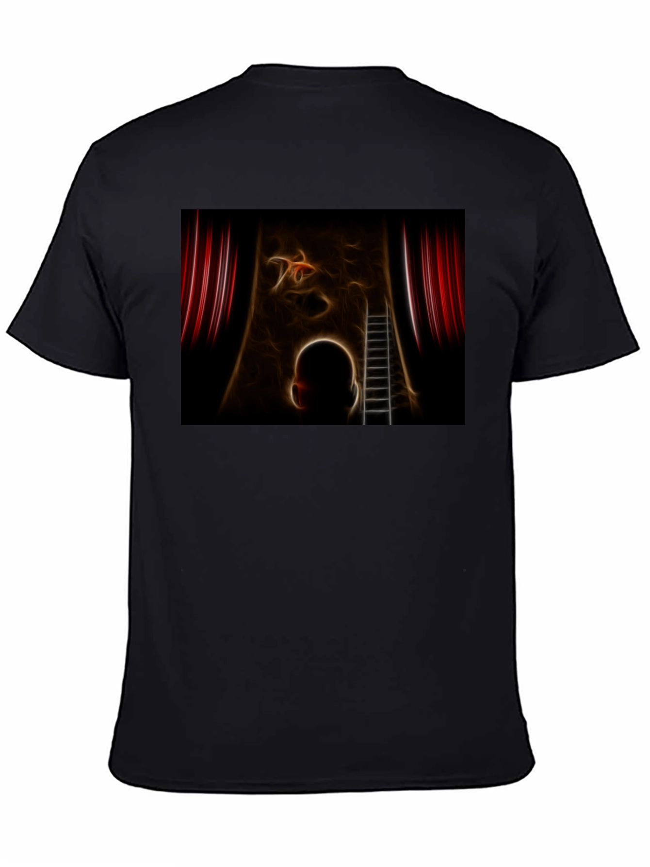 Black Artistic Dreamscape T-Shirt view 4