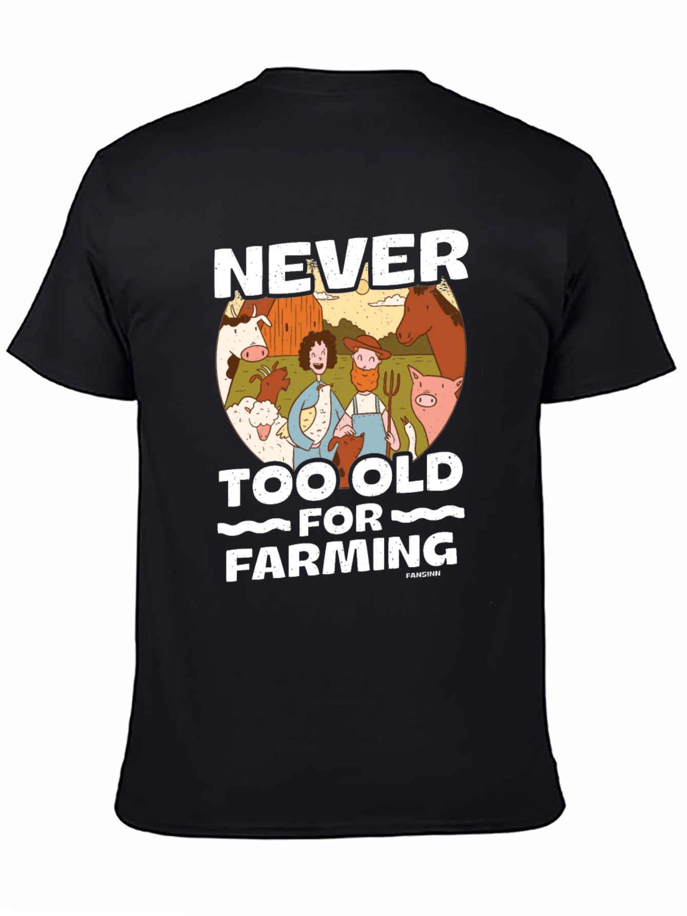 Black Never Too Old For Farming Black Graphic Tee view 4
