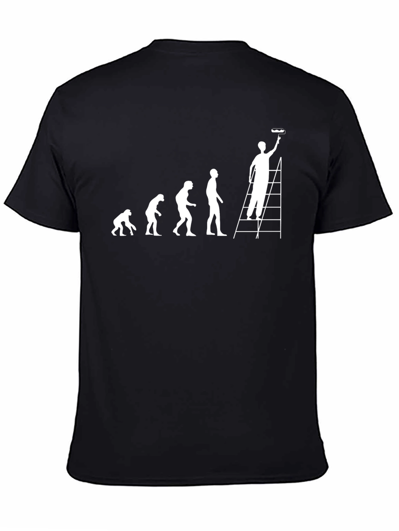 Black Painter Evolution T-Shirt - Funny DIY Home Improvement Tee view 4