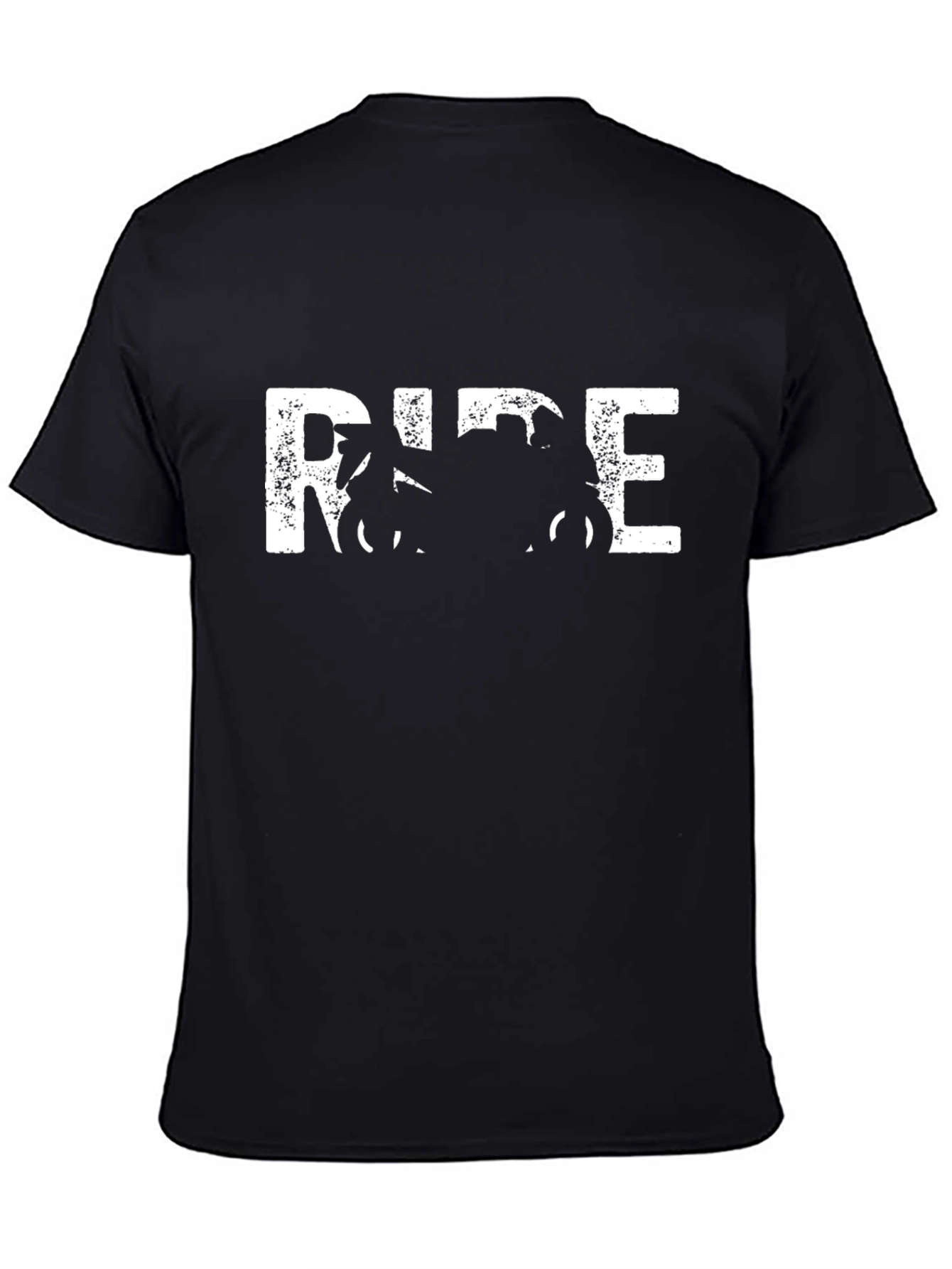Black Ride Motorcycle Graphic T-Shirt - Black view 4
